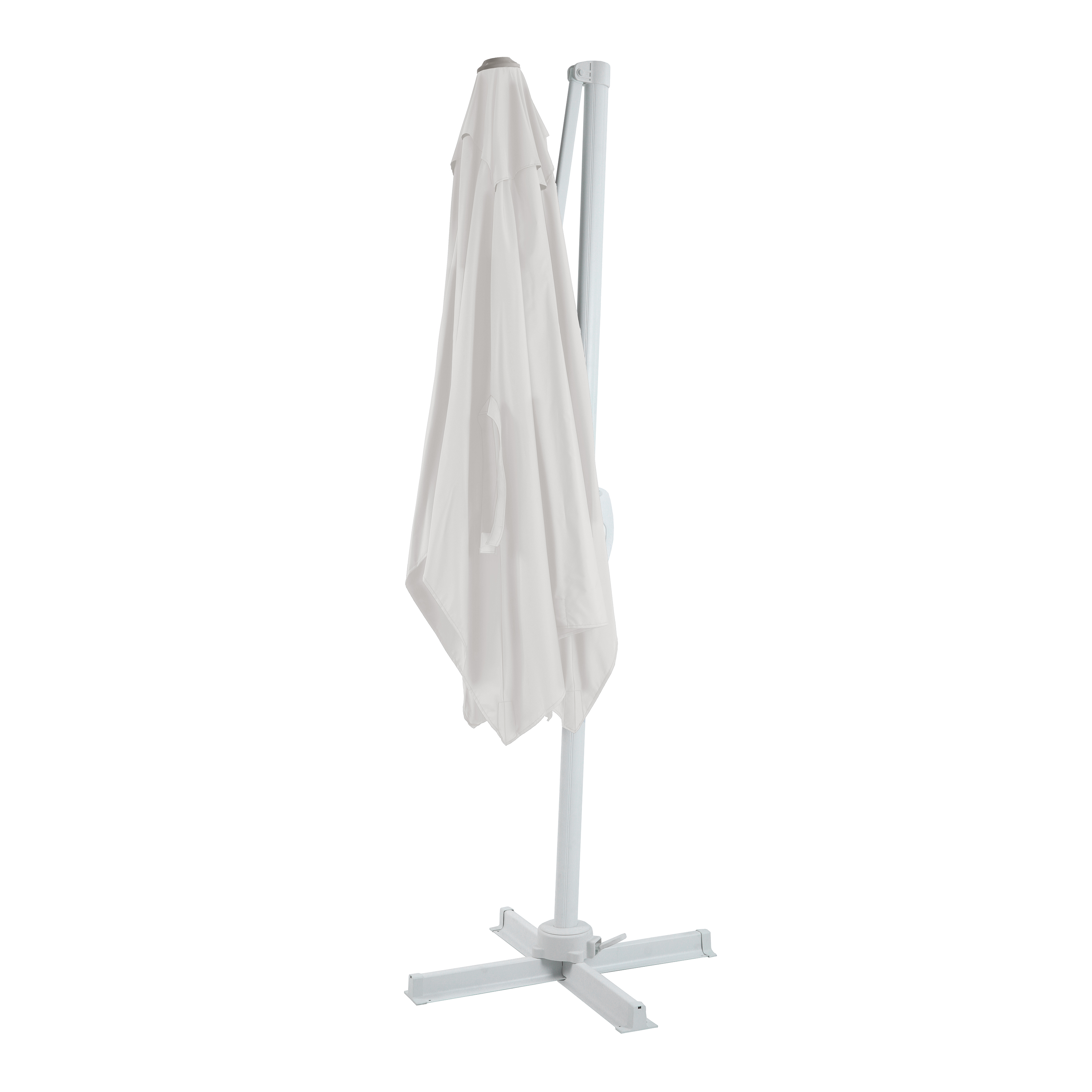 AXI Coco Parasol déporté 200x300cm blanc/beige 