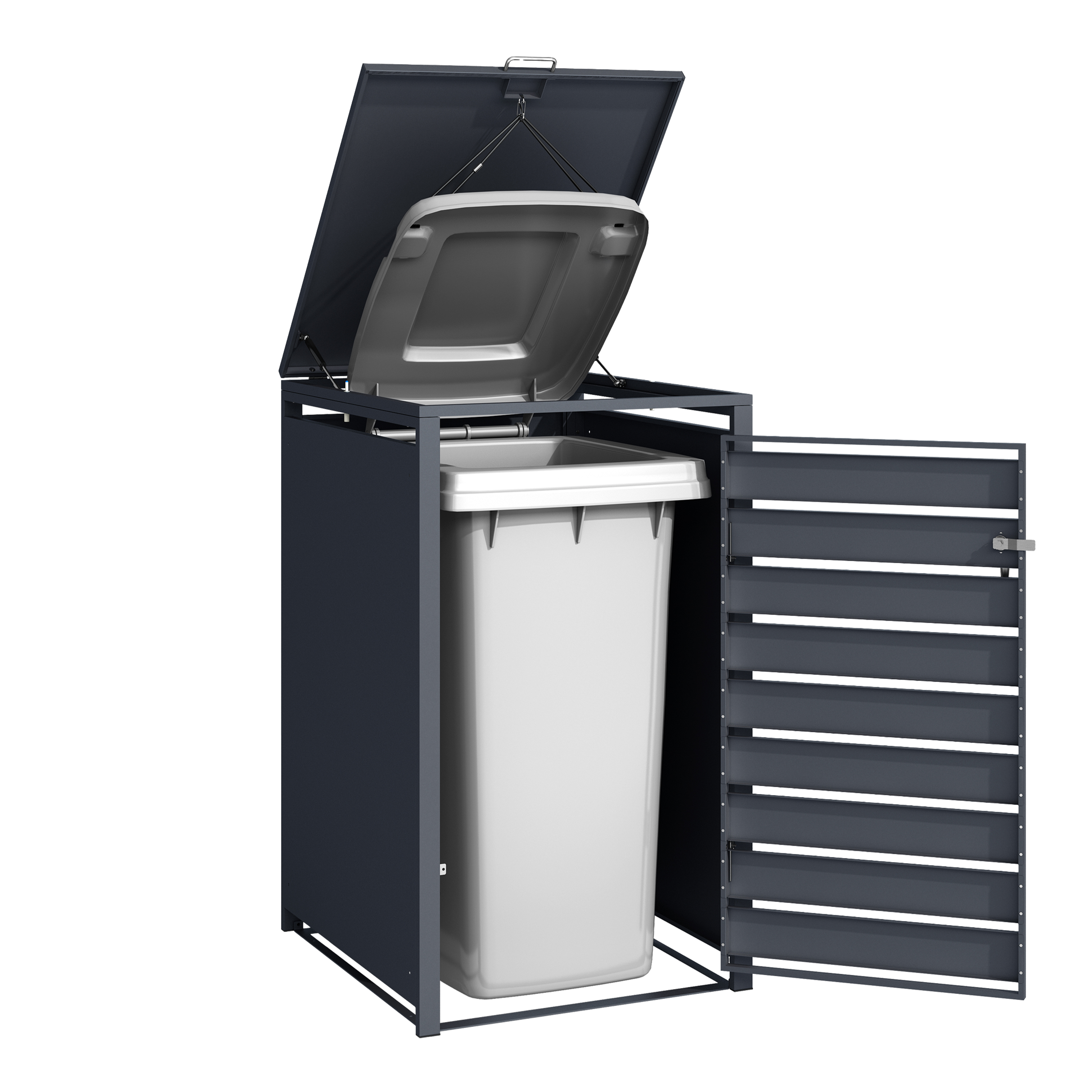 AXI Lucas Metal Garbage Bin Shed - 1 Garbage Bin