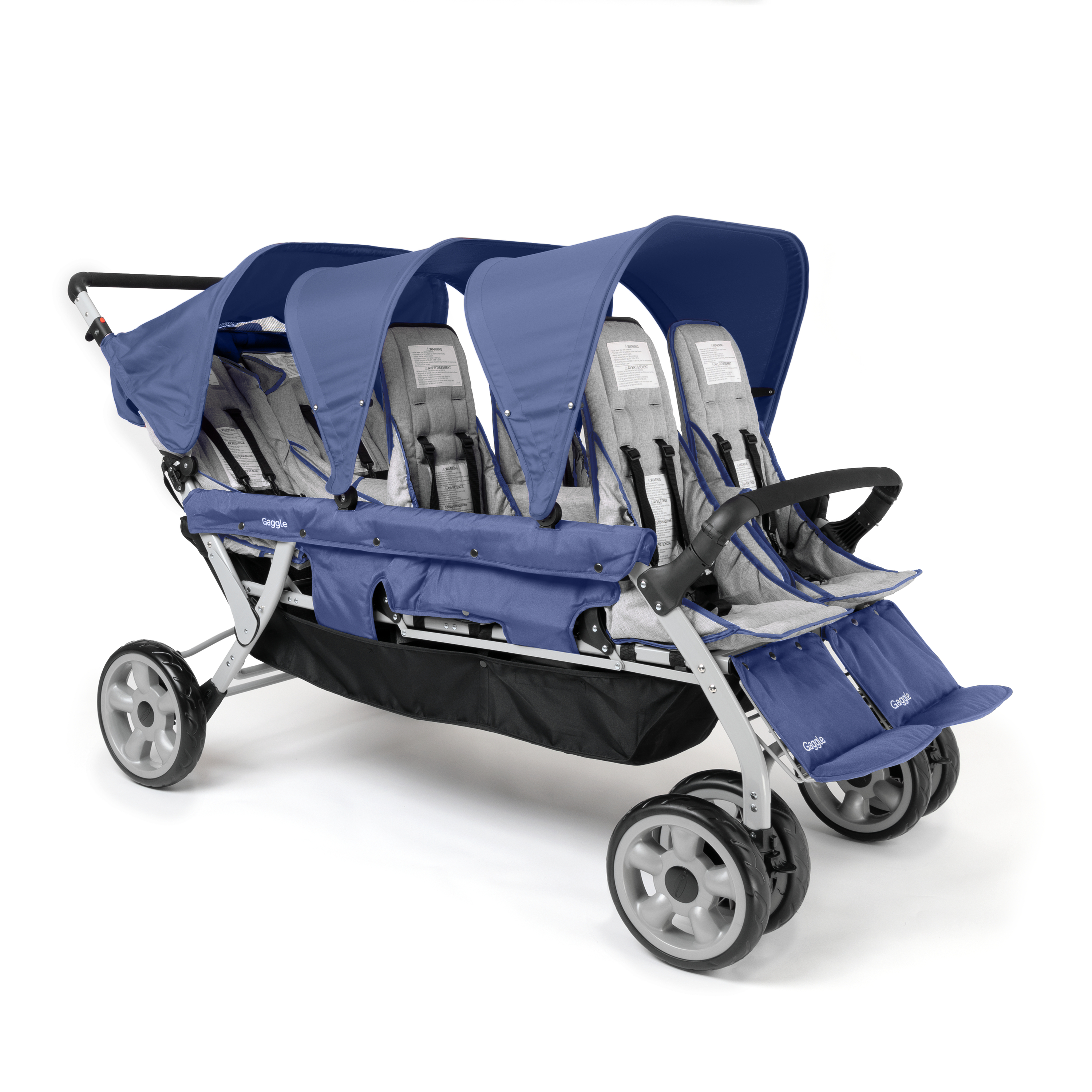 Gaggle Jamboree opvouwbare kinderwagen / buggy voor 6 kinderen in Blauw