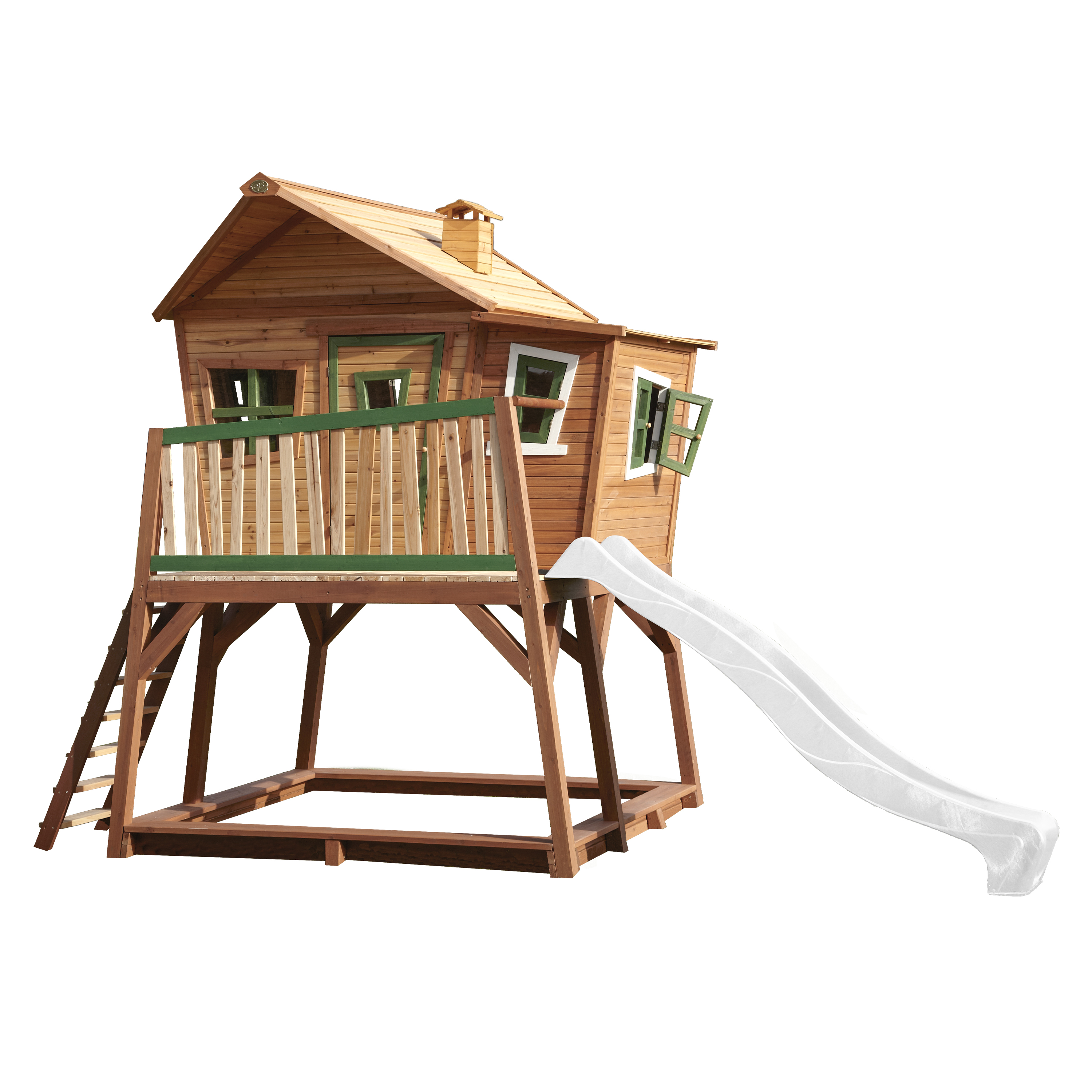 AXI Max Playhouse Brown/Green - White Slide
