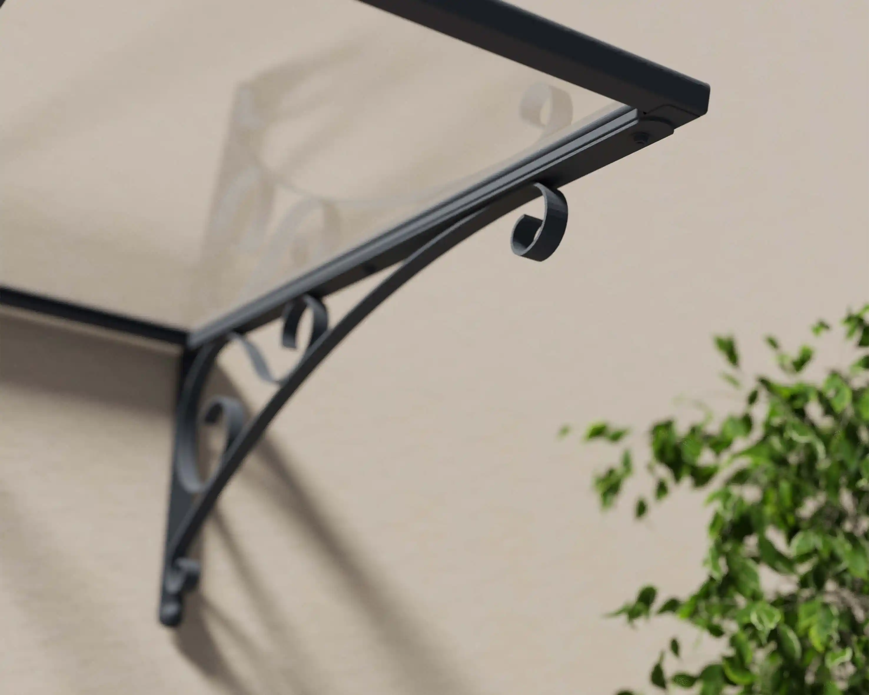 Canopia Venus Deur en Veranda Luifel 135X88X35 cm Donkergrijs Helder