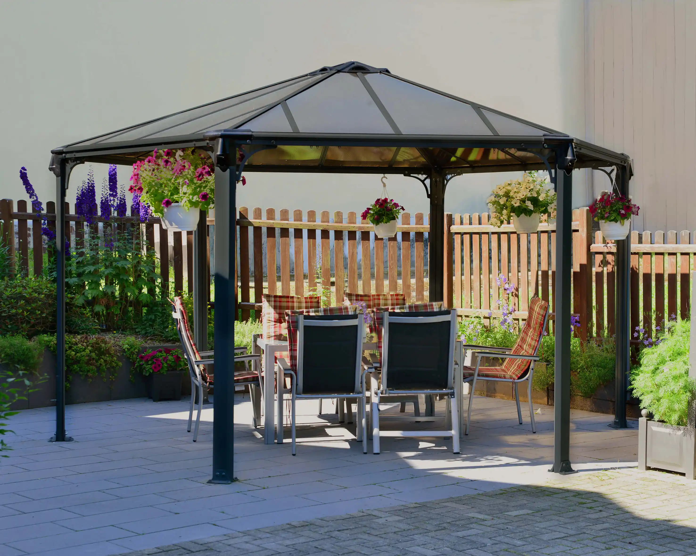 Canopia Monaco 390X450X290 cm Tuinpaviljoen Donkergrijs Brons-7290108130232 Canopia Monaco 390X450X290 cm Tuinpaviljoen Donkergrijs Brons