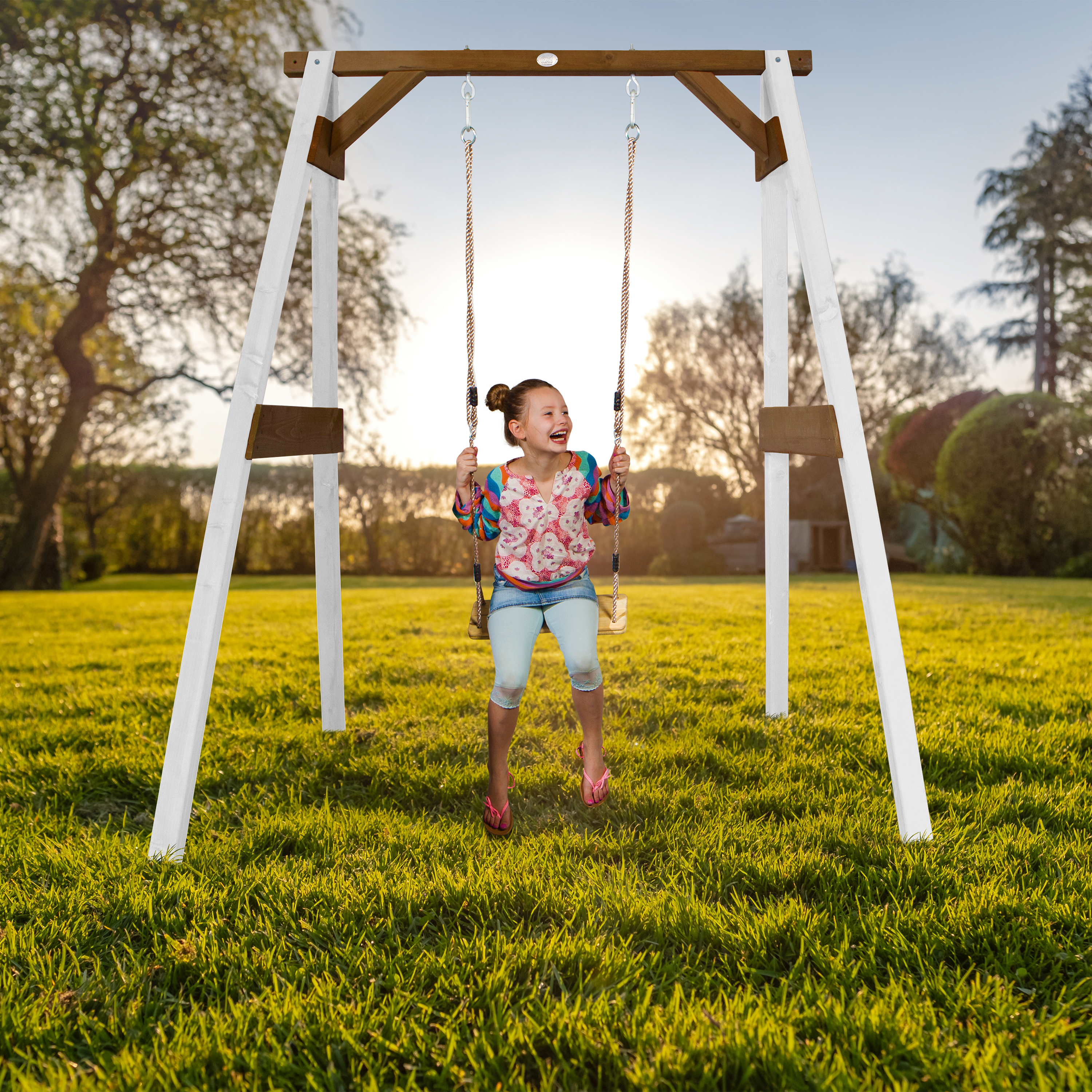 AXI Single Swing Set - White/Brown