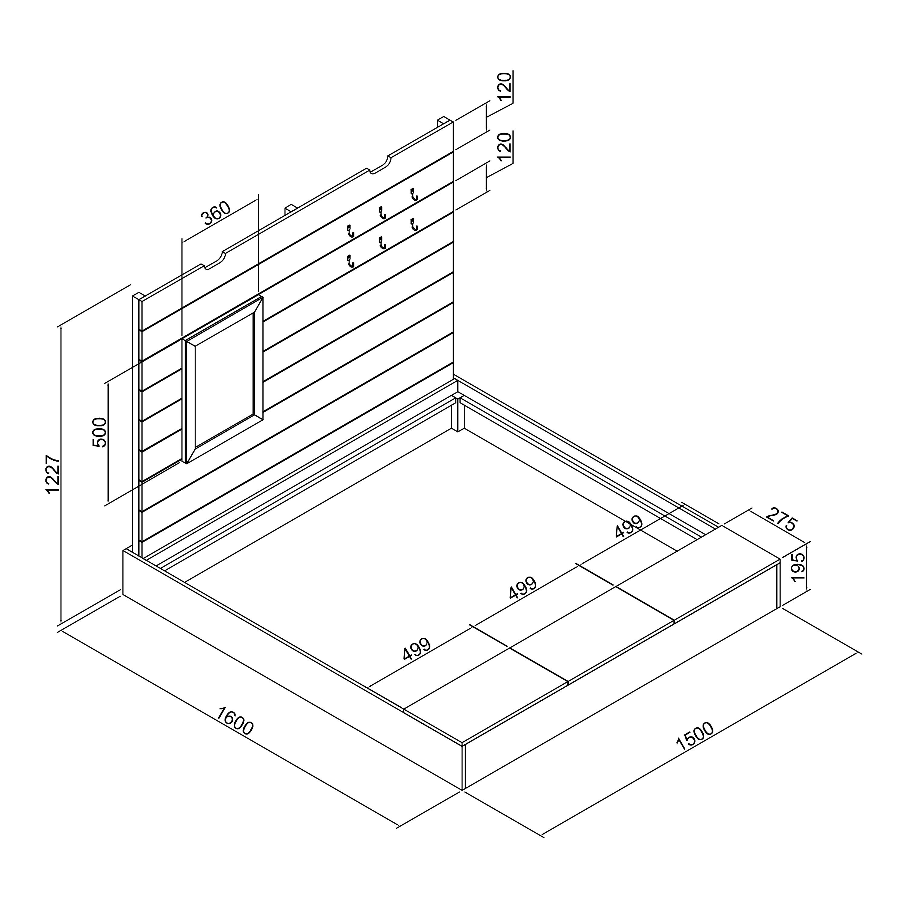 AXI Mandy XXL Bac à sable 160 x 151 cm avec espace de rangement et couvercle - Anthracite/Marron