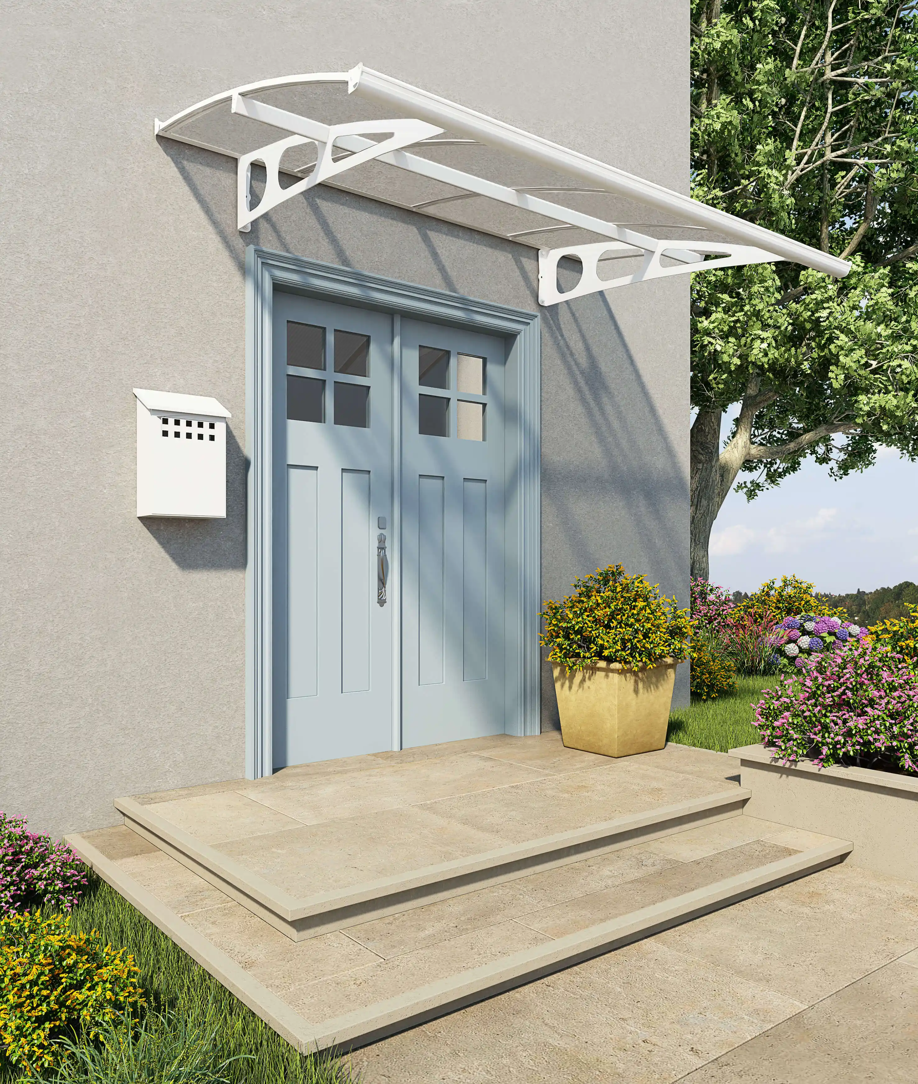 Canopia Bordeaux 223X140 cm Deur en Veranda Luifel Wit Helder