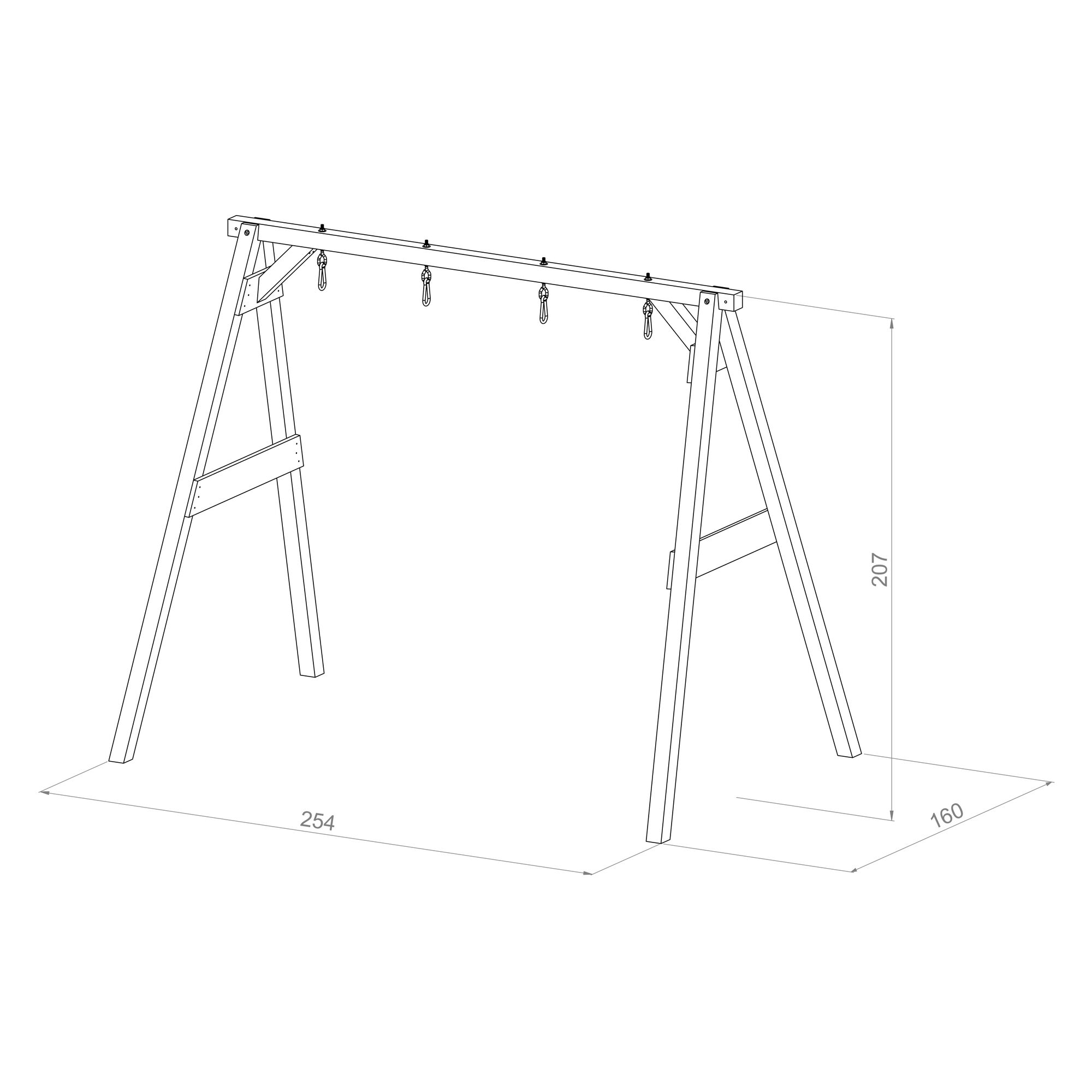 maattekening AXI 4-in-1 SportsFun Wit/bruin