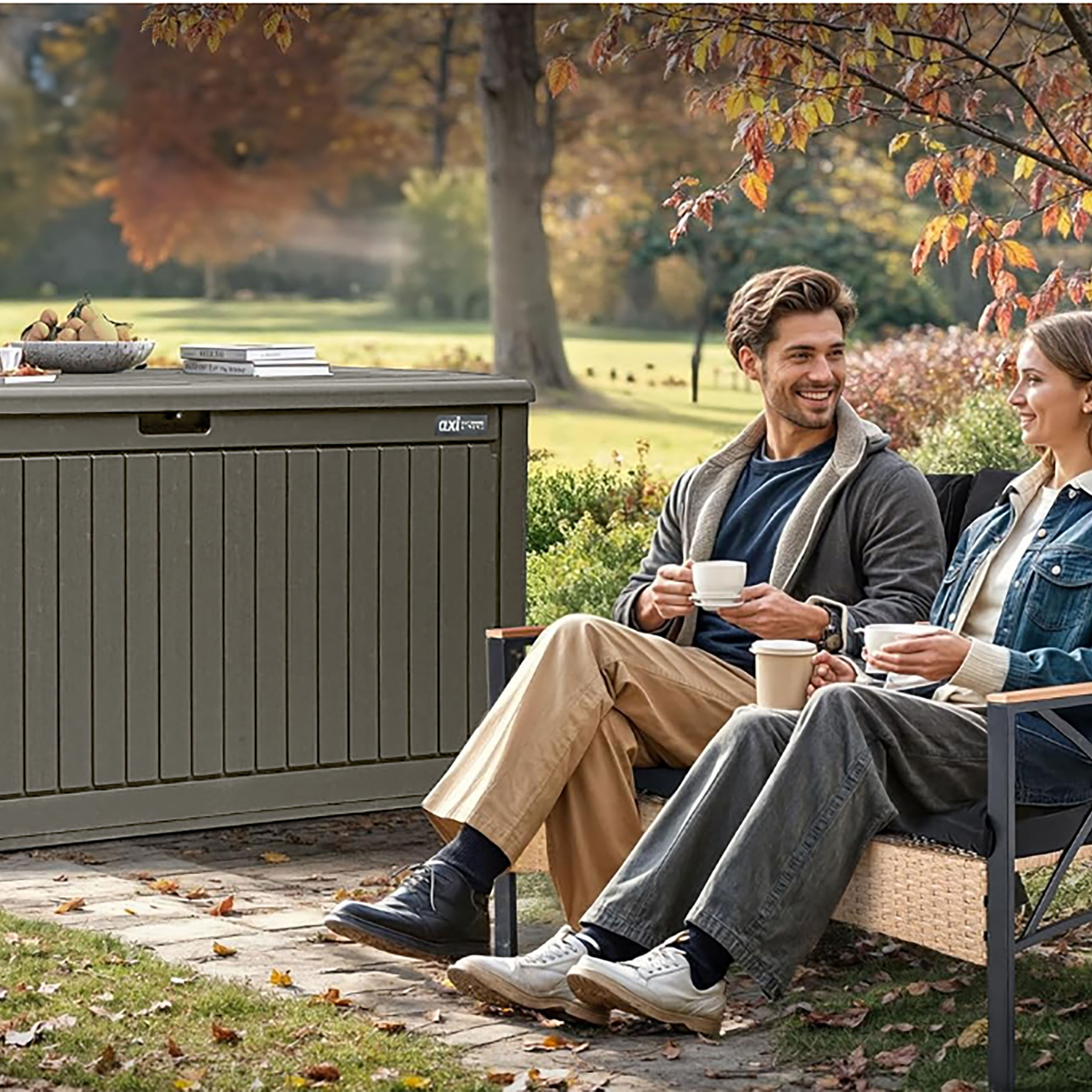 AXI Mike Plastic Storage Box 1000 Brown – 177x82x83cm