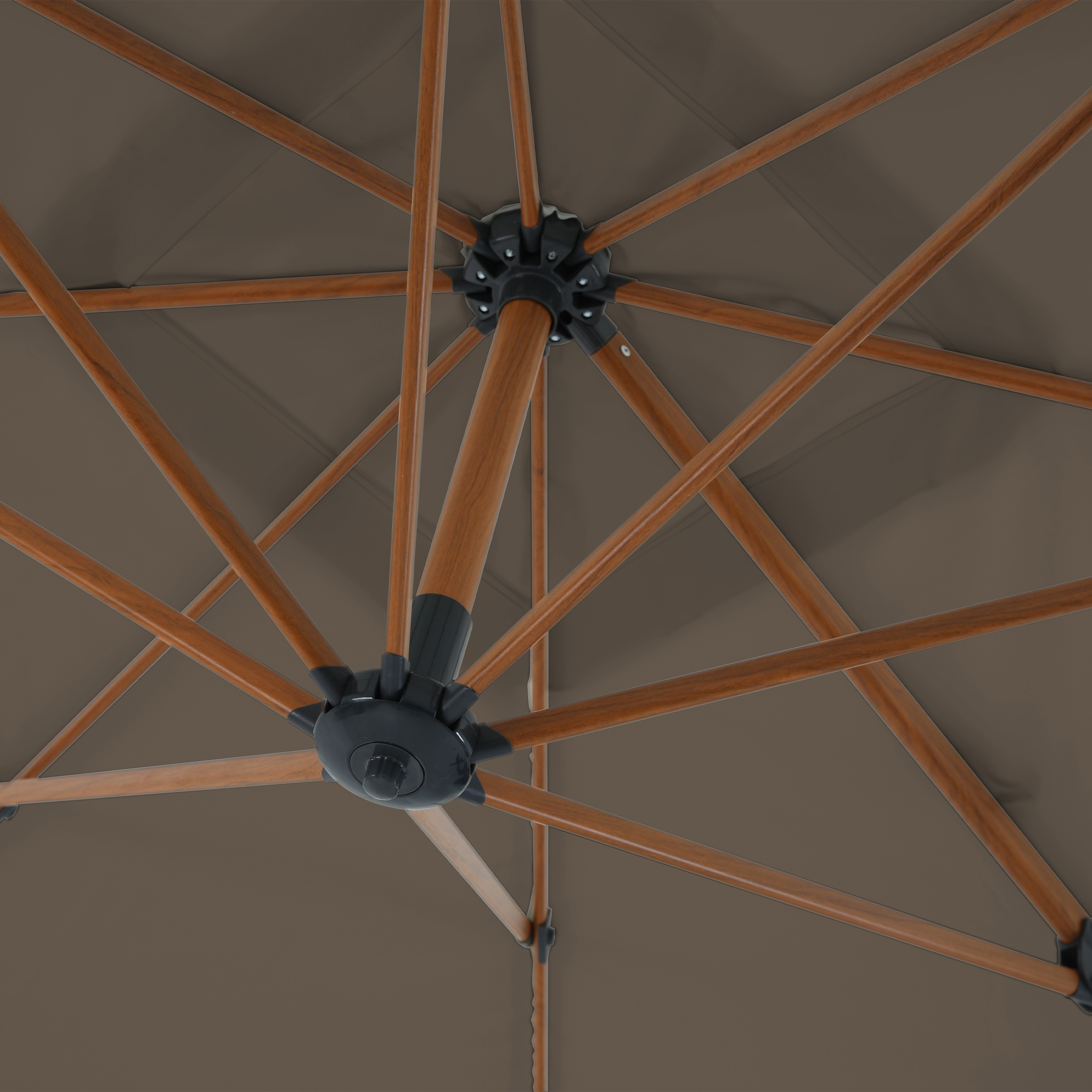 AXI Marisol Floating Parasol Ã˜ 300cm Wood-look/Taupe 