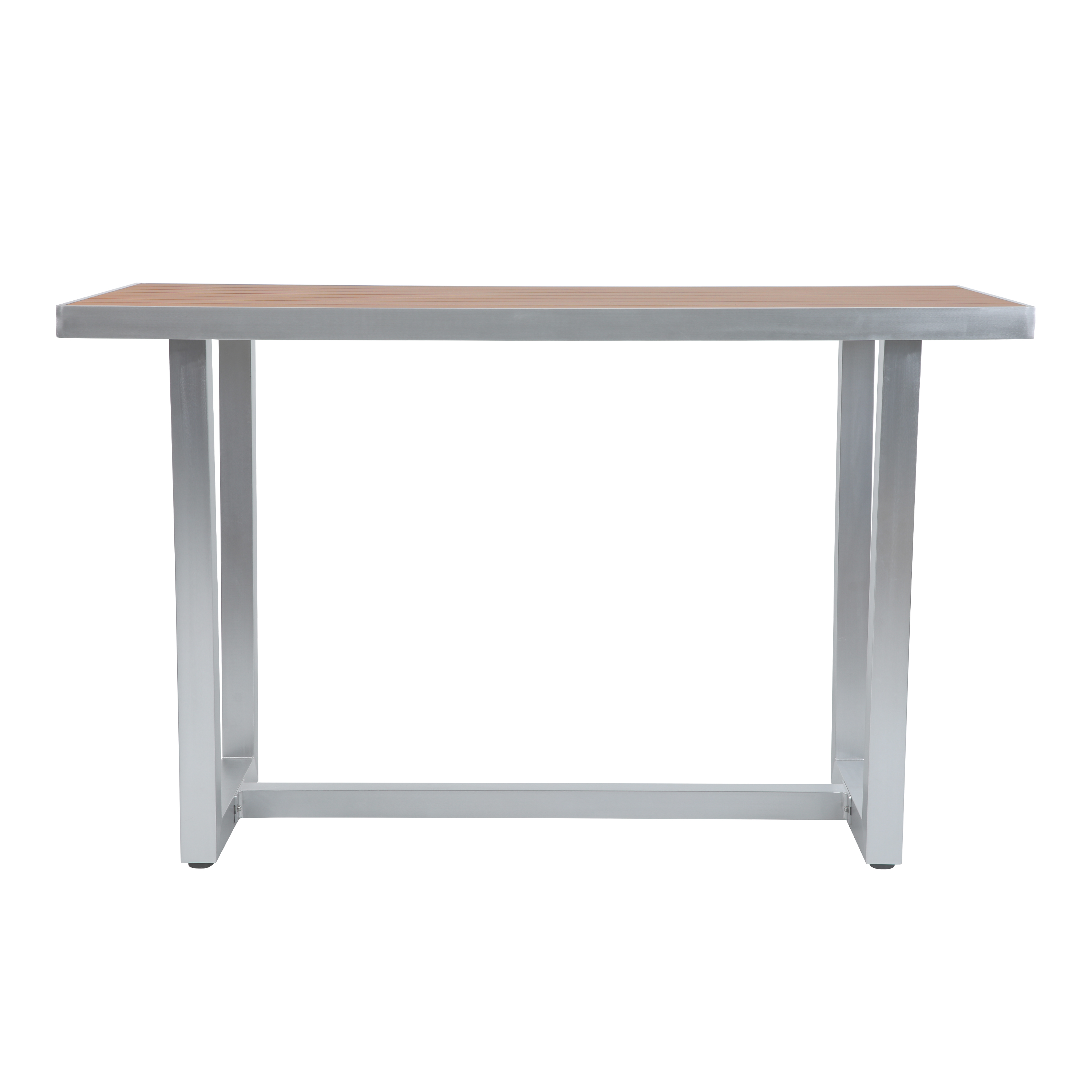 AXI James Mange debout table haute avec 4 tabourets Aluminium/Aspect Bois