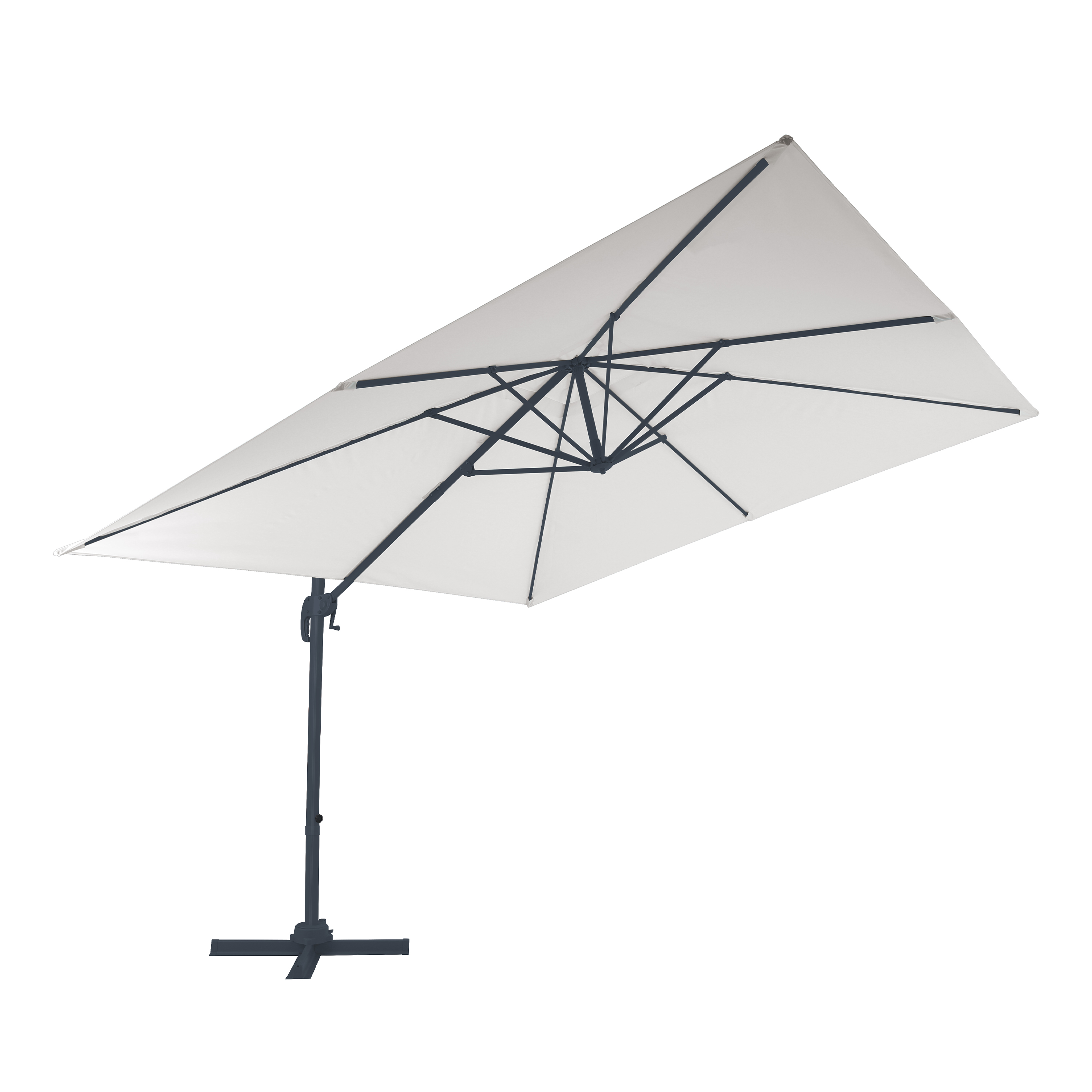 AXI Nima Parasol déporté 300x300cm Anthracite/Beige 