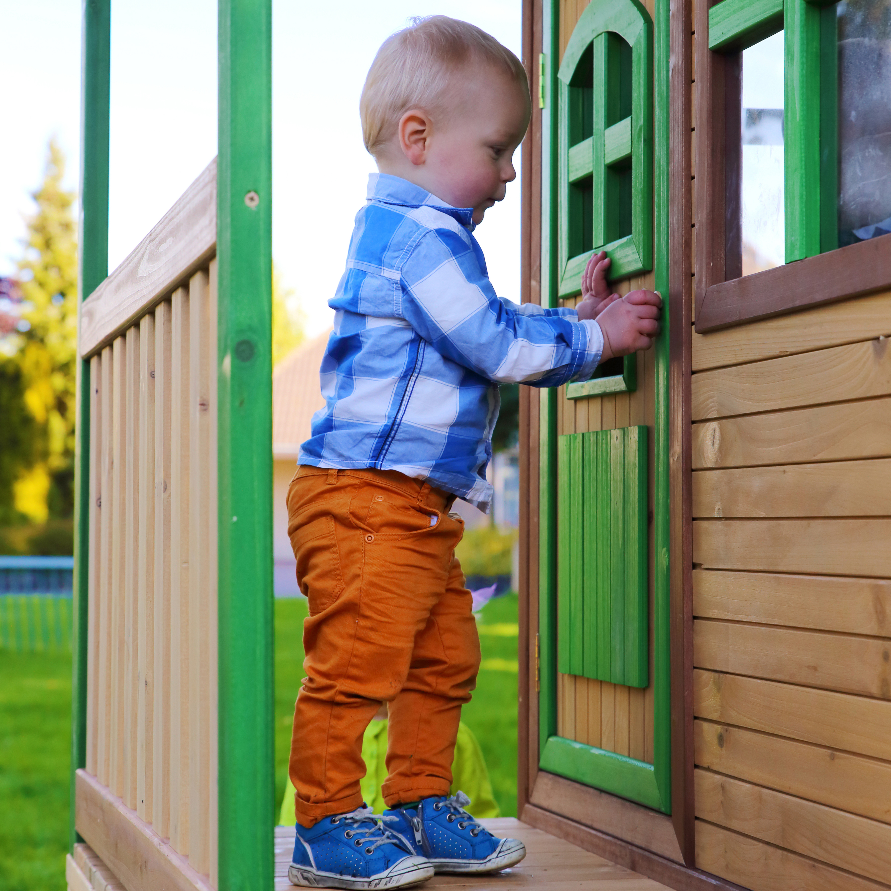AXI Tom Playhouse Brown/Green - White Slide