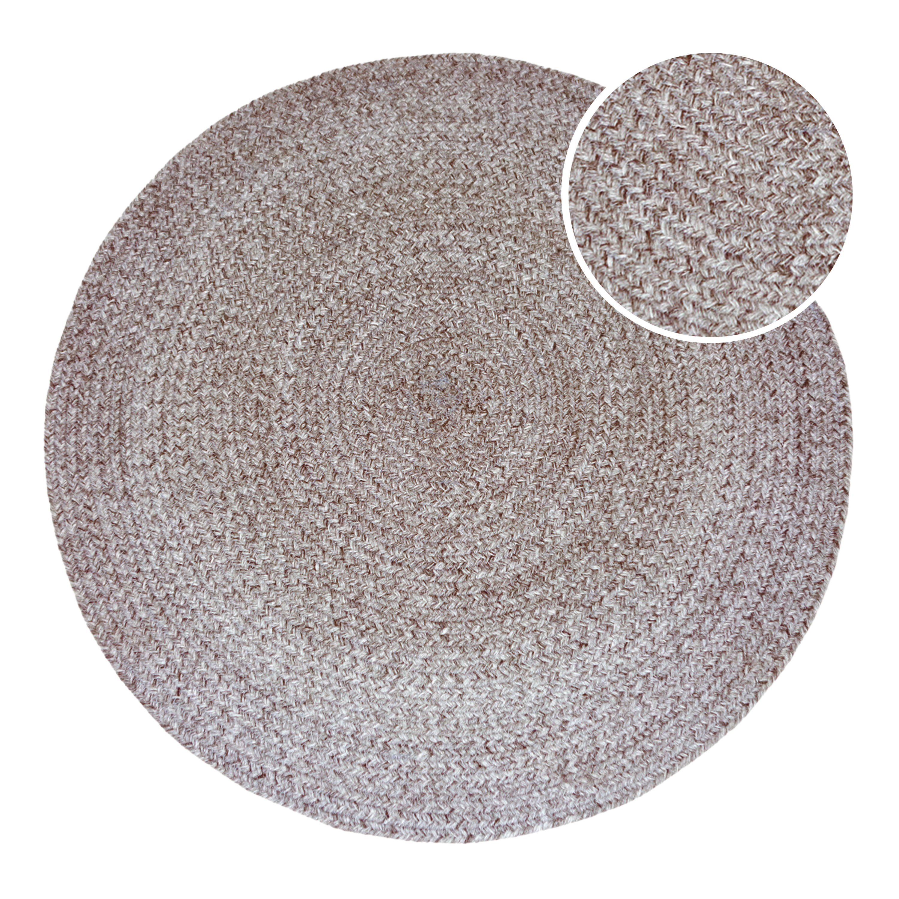 AXI Corfu Outdoor Rug – Round – Ø 120 cm – Brown