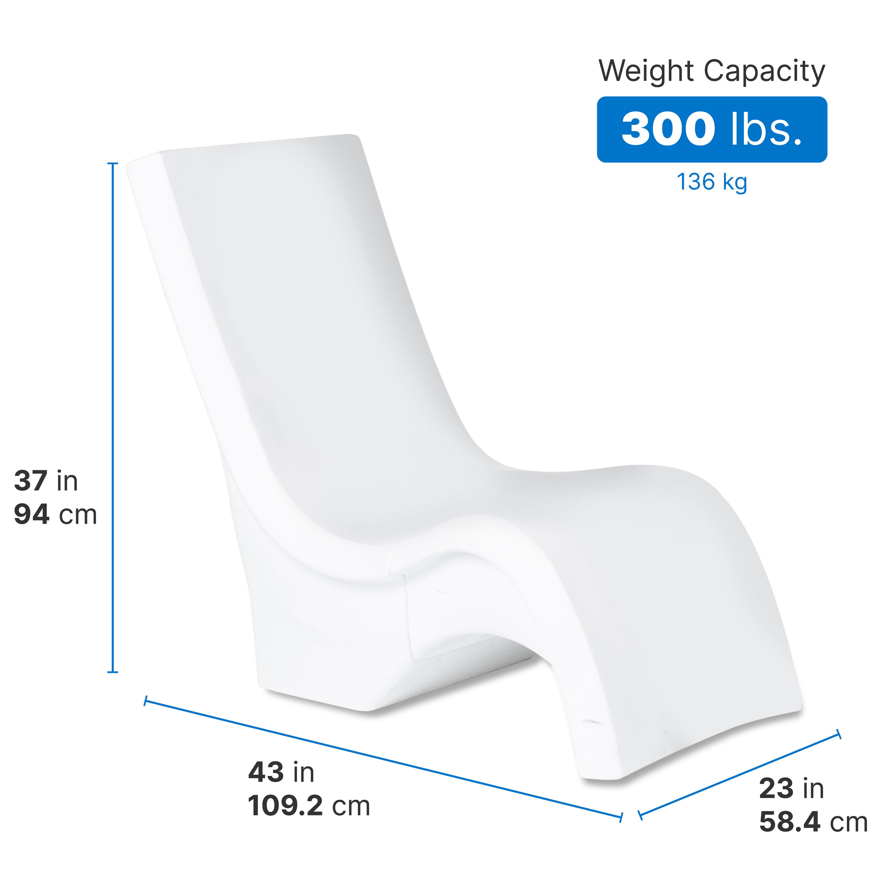 Step2 Vero Tall Pool Chair White