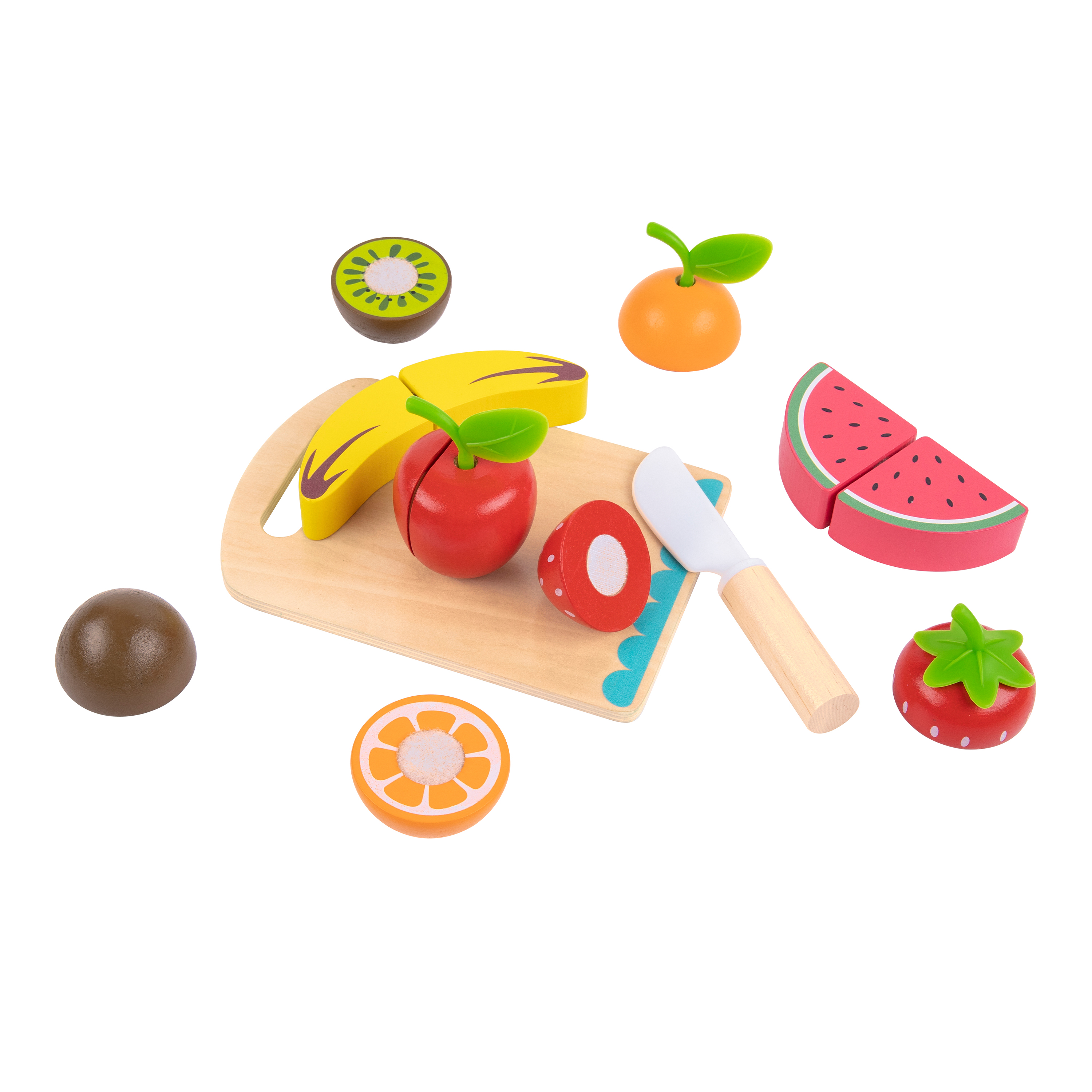 Tooky Toy Jouet Fruits à découper en bois