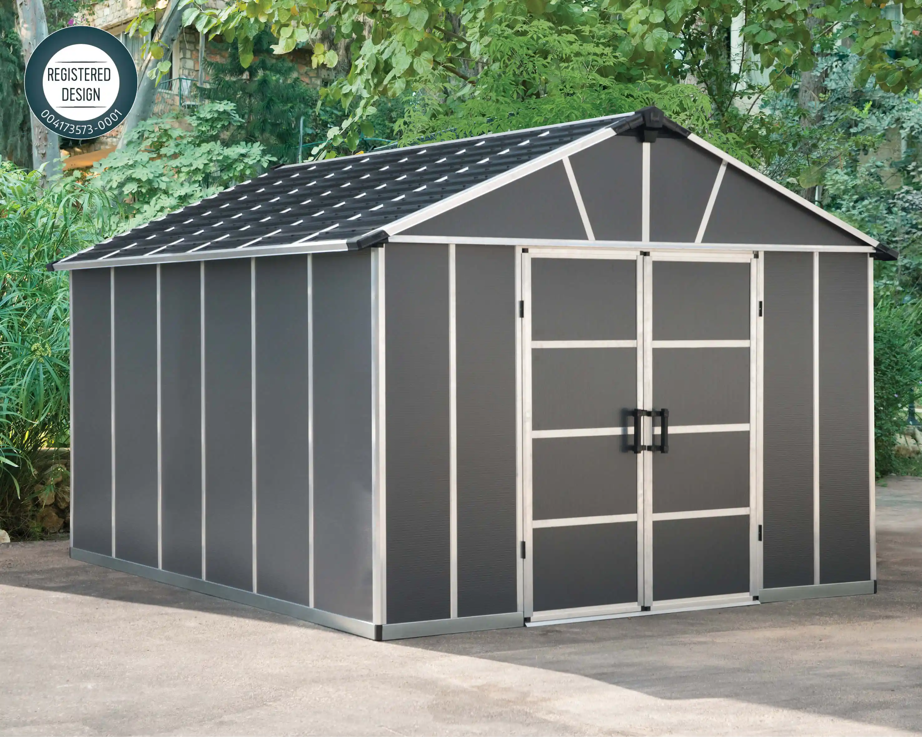 Canopia Yukon 395X332 cm grote schuur Donkergrijs-7290108137293 Canopia Yukon 395X332 cm grote schuur Donkergrijs