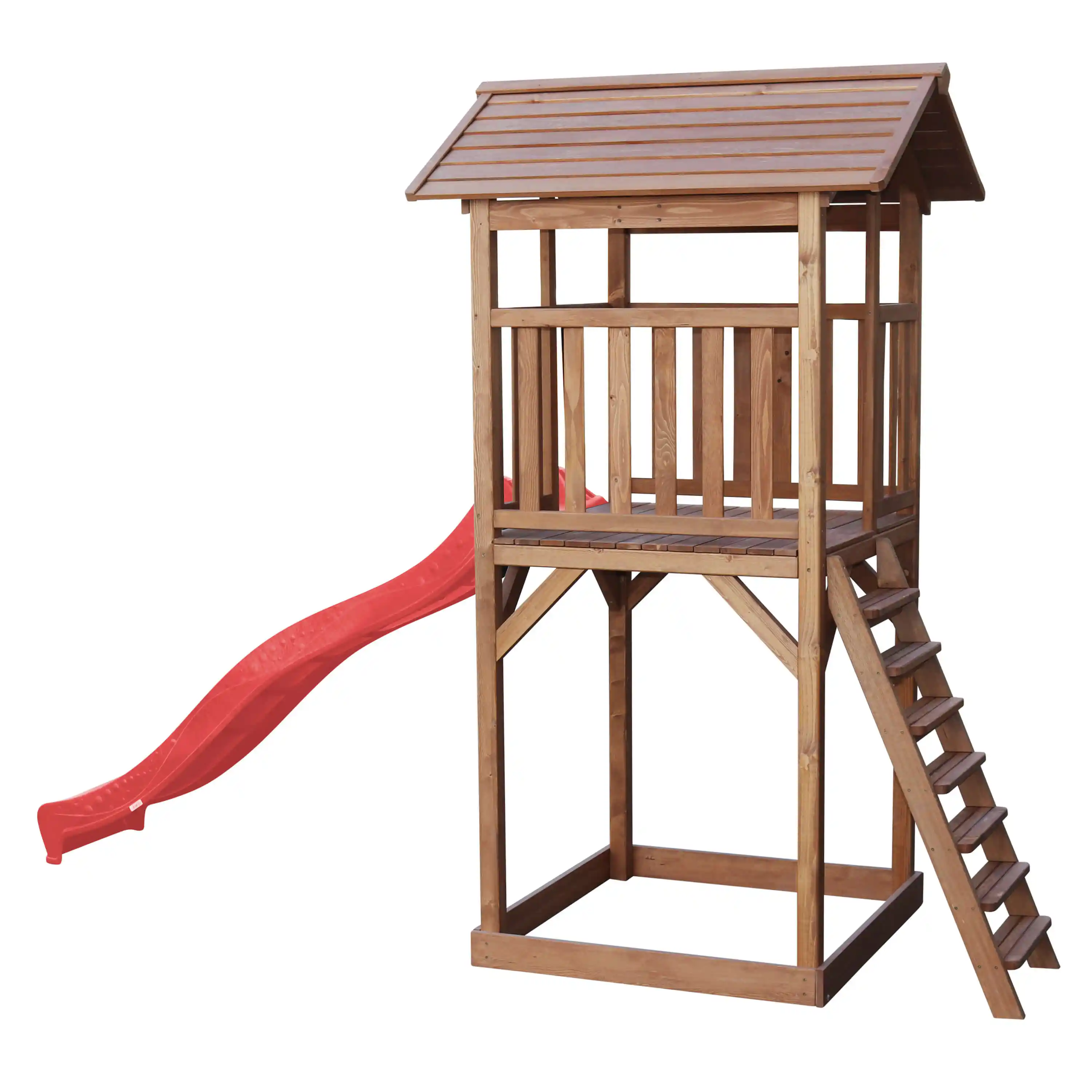 AXI Beach Tower Aire de Jeux Marron - Toboggan Rouge