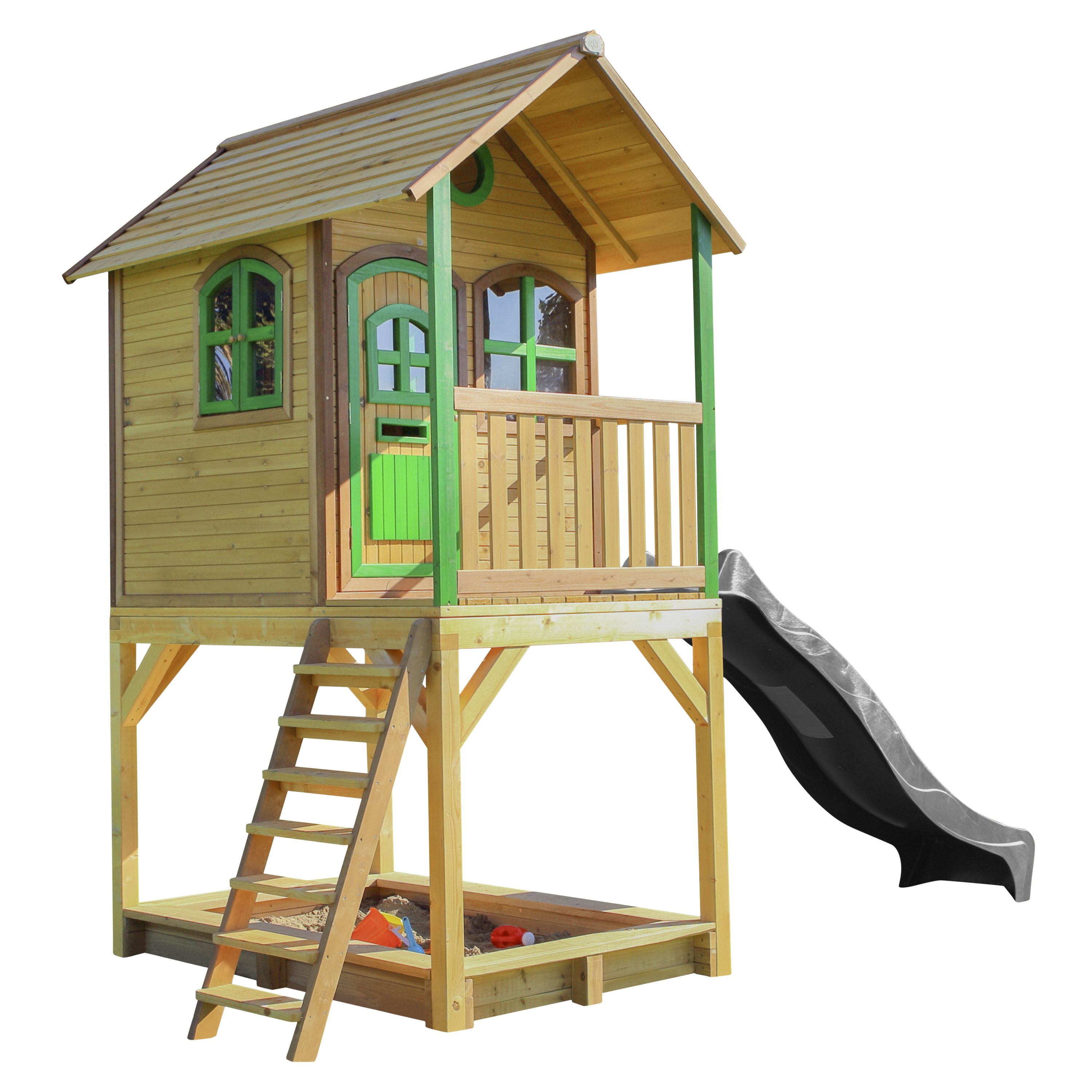 AXI Sarah Playhouse Brown/Green - Grey Slide