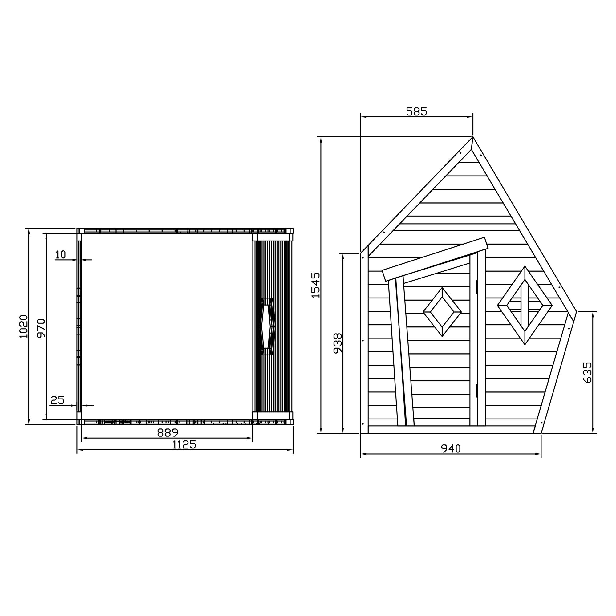 AXI Cabin Playhouse Grey/white-8717973938866 AXI Cabin Playhouse Grey/white