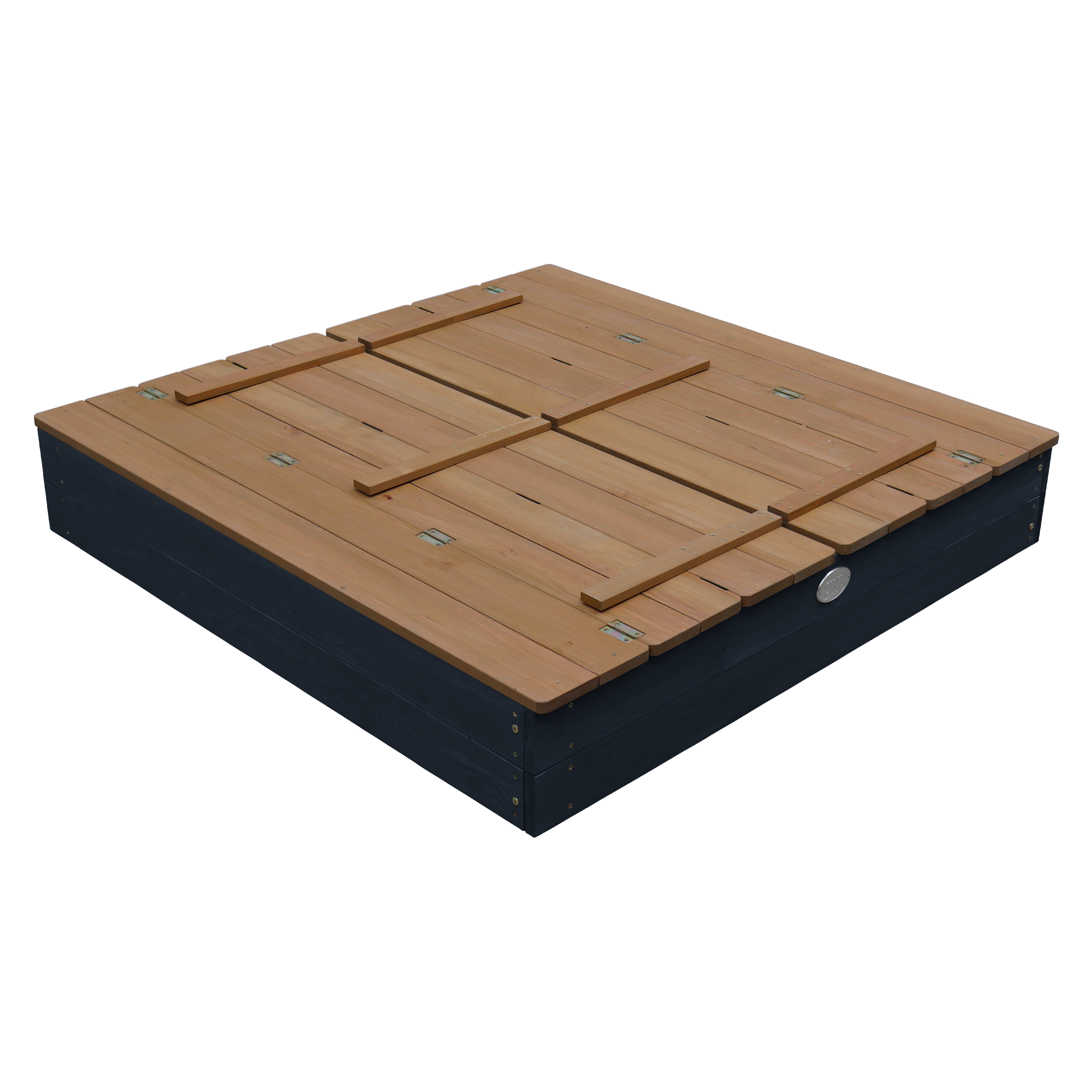 AXI Ella XL Sandbox - 120 x 120 cm - Anthracite/Brown