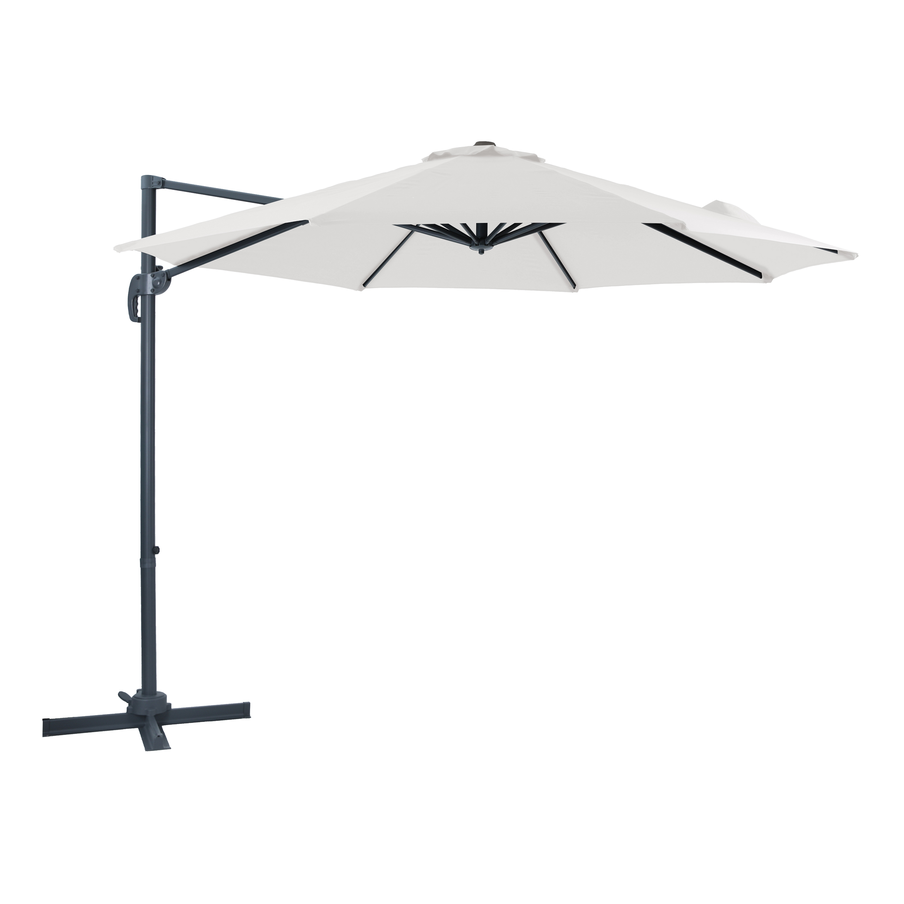 AXI Marisol Parasol déporté Ø 300cm Anthracite/beige 