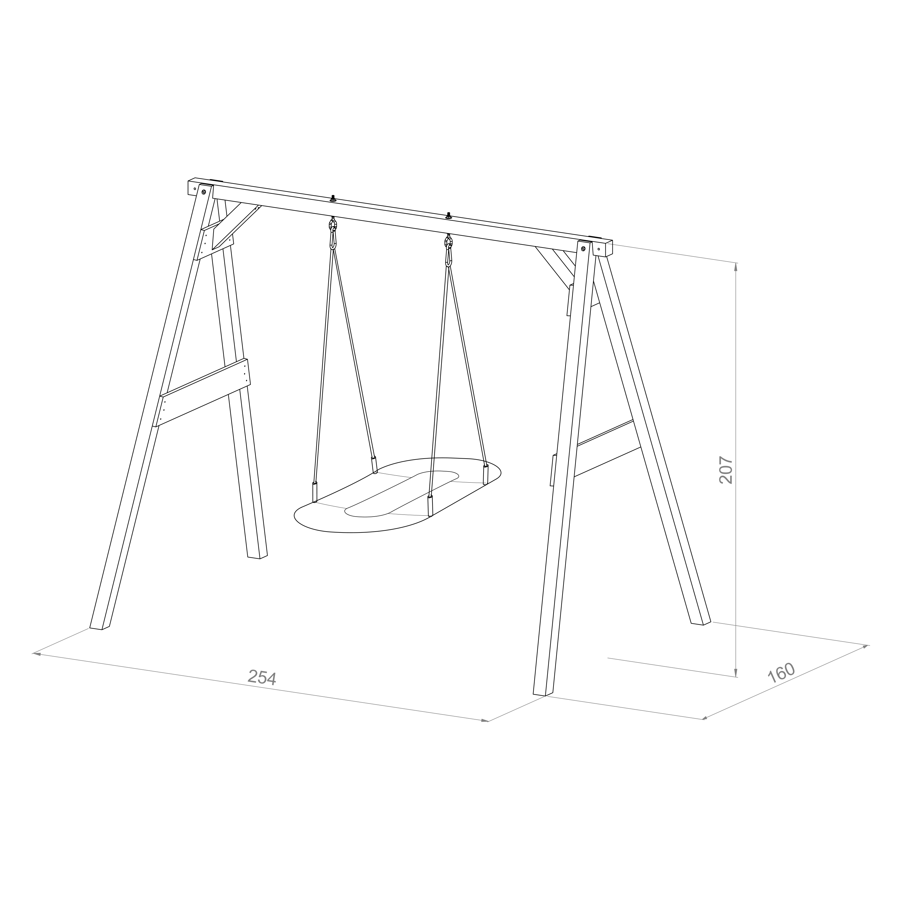 AXI Roxy Nest Swing Set - Grey/White