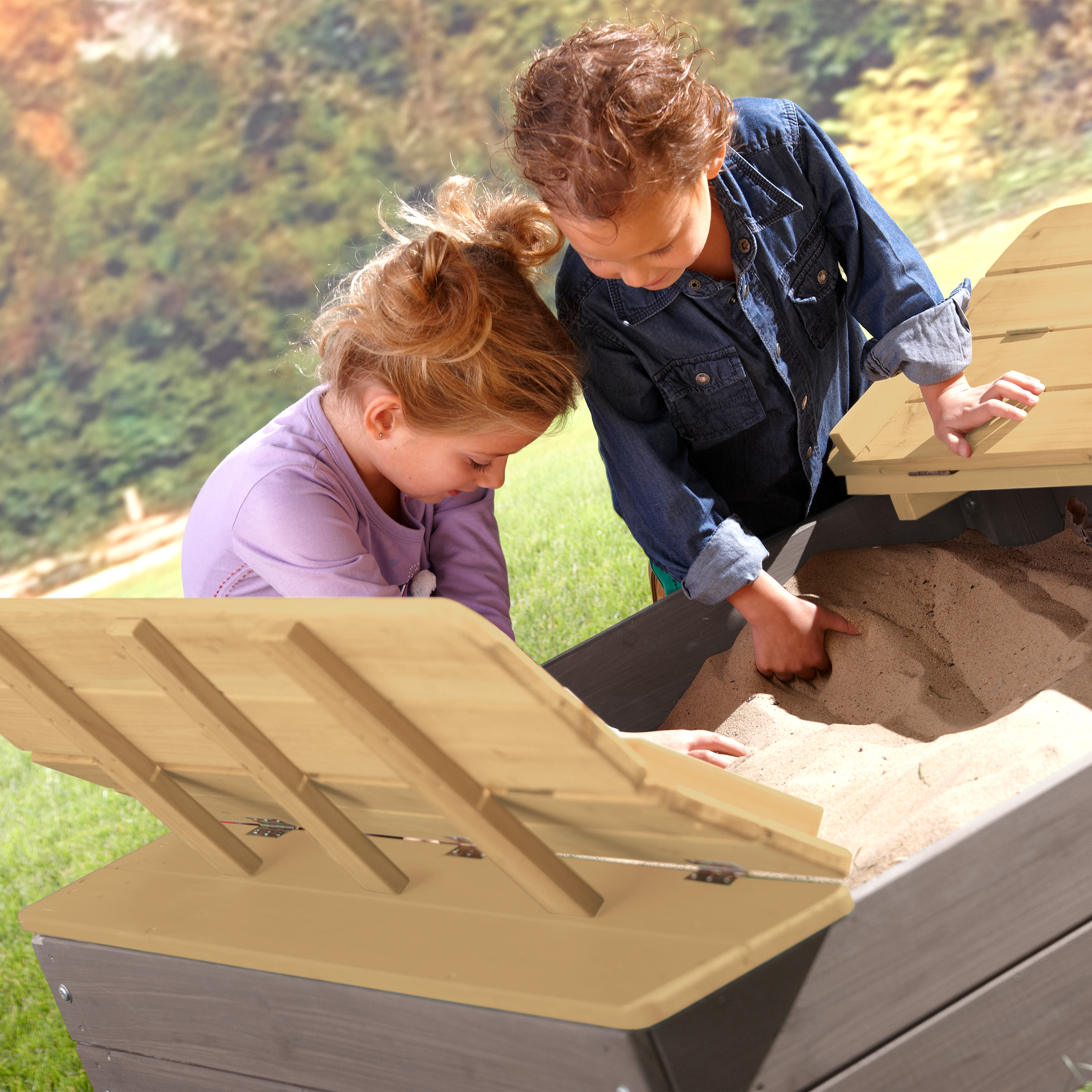 AXI Ella XL Sandbox Grey/Brown - 120 x 120 cm - Limited Edition