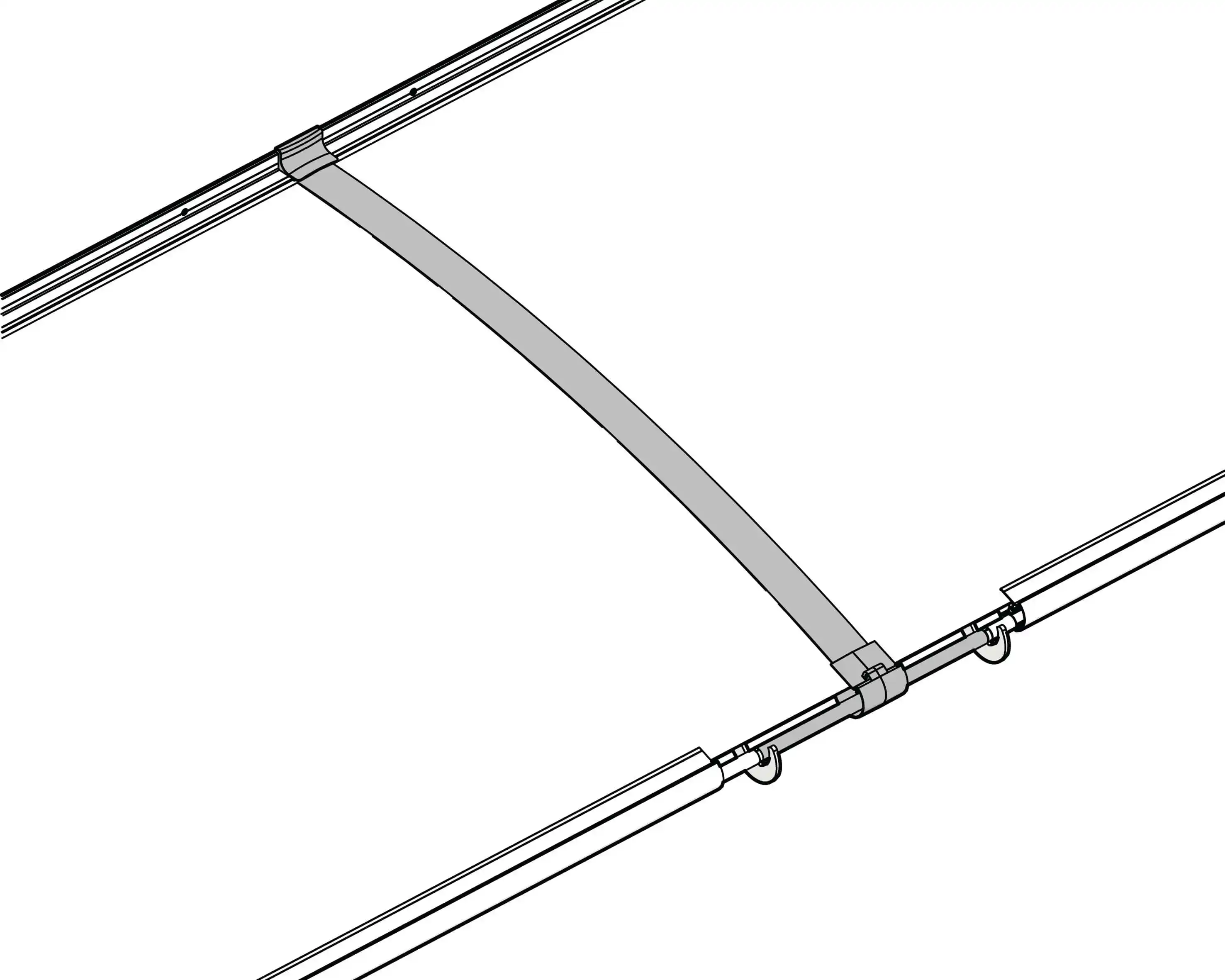 Canopia Aquila 453X91 cm Deur en Veranda Luifel Donkergrijs Helder-7290108131260 Canopia Aquila 453X91 cm Deur en Veranda Luifel Donkergrijs Helder