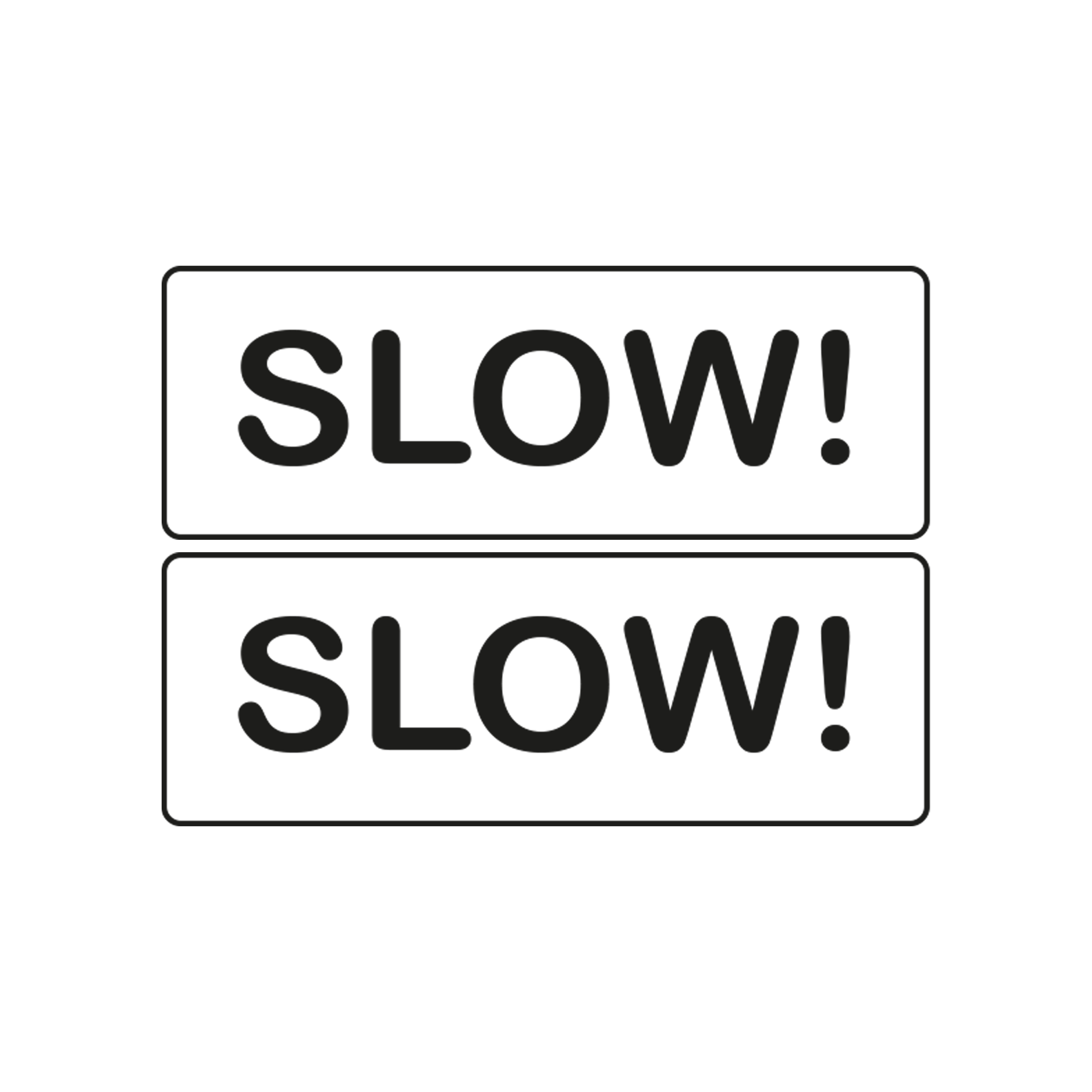 Safety Sam - Set d'autocollants Slow - set de 2