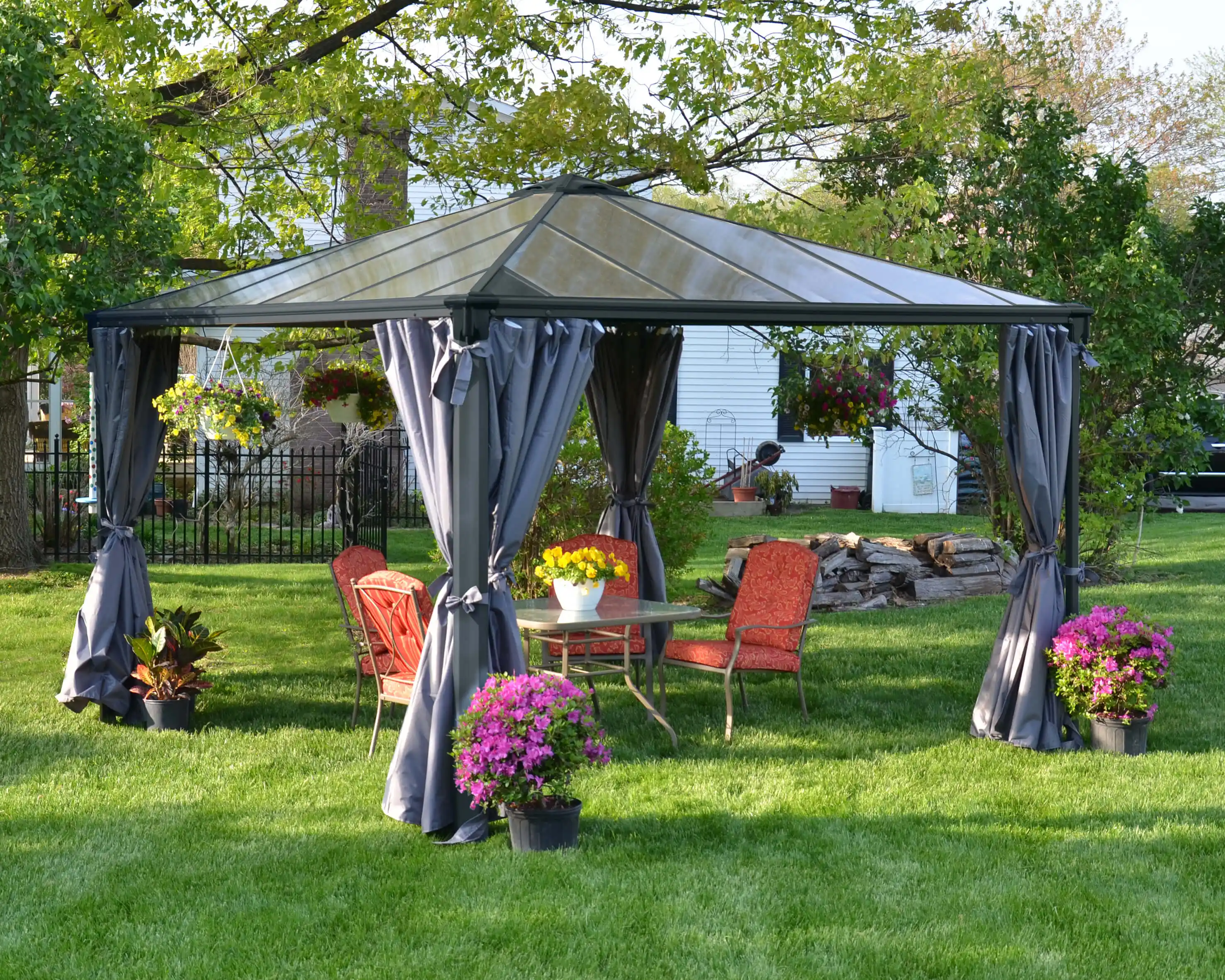 Canopia Palermo 360X360 cm tuinpaviljoen Donkergrijs Brons-7290103123604 Canopia Palermo 360X360 cm tuinpaviljoen Donkergrijs Brons