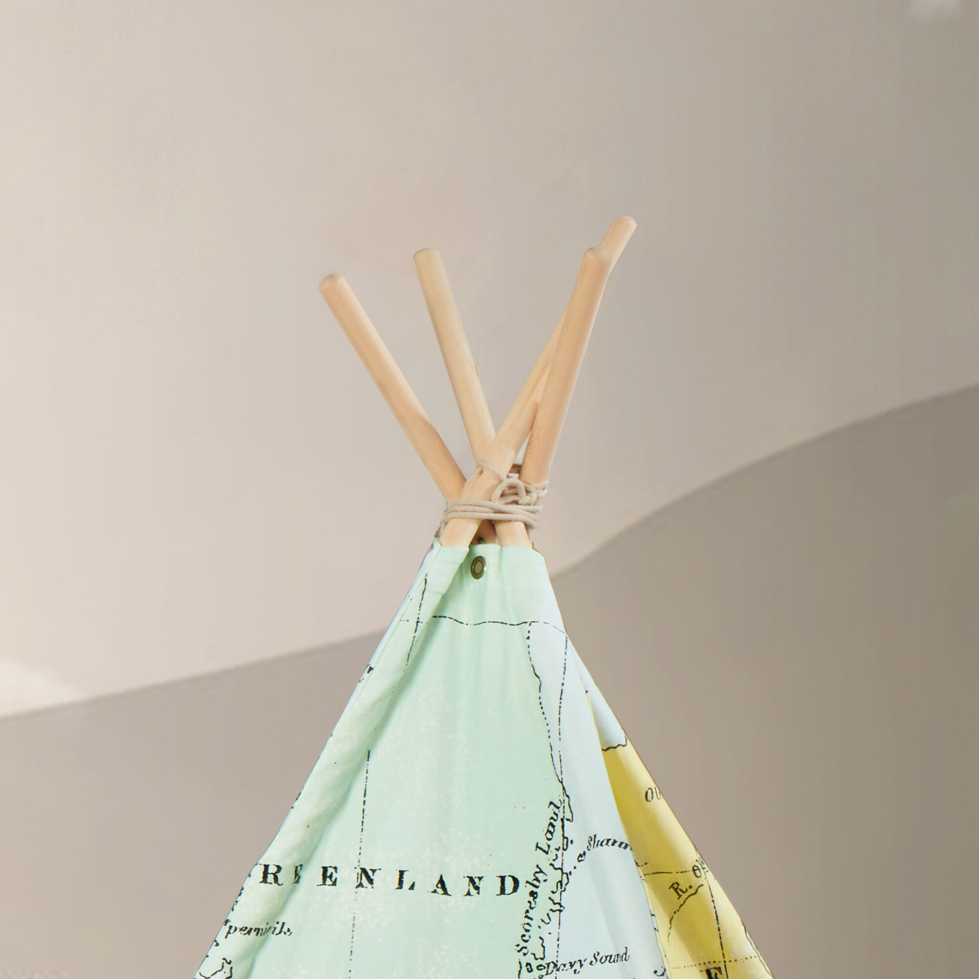 Sunny Wereldkaart Tipi Tent Multikleur