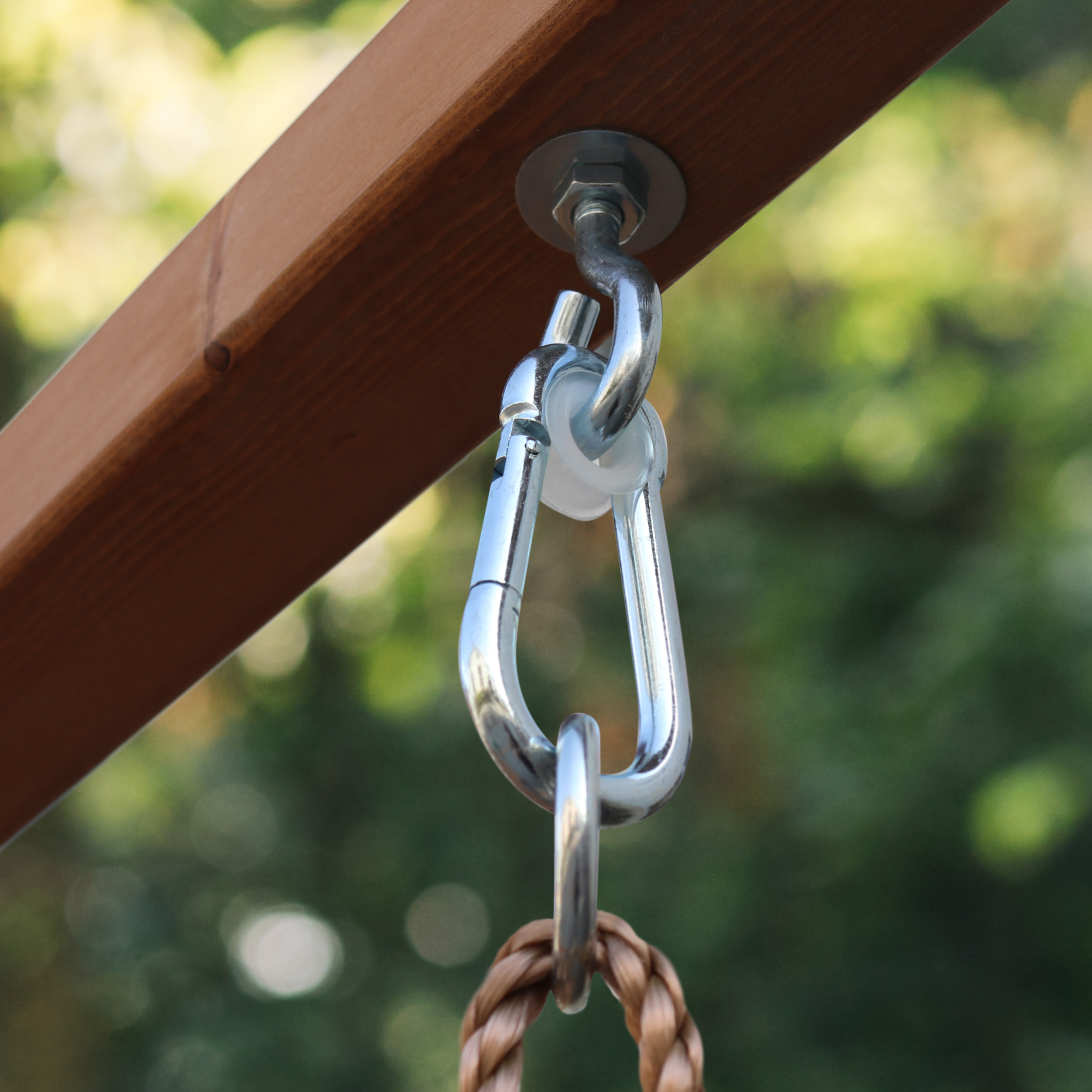 AXI Beach Tower with Single Swing Set Brown - White Slide