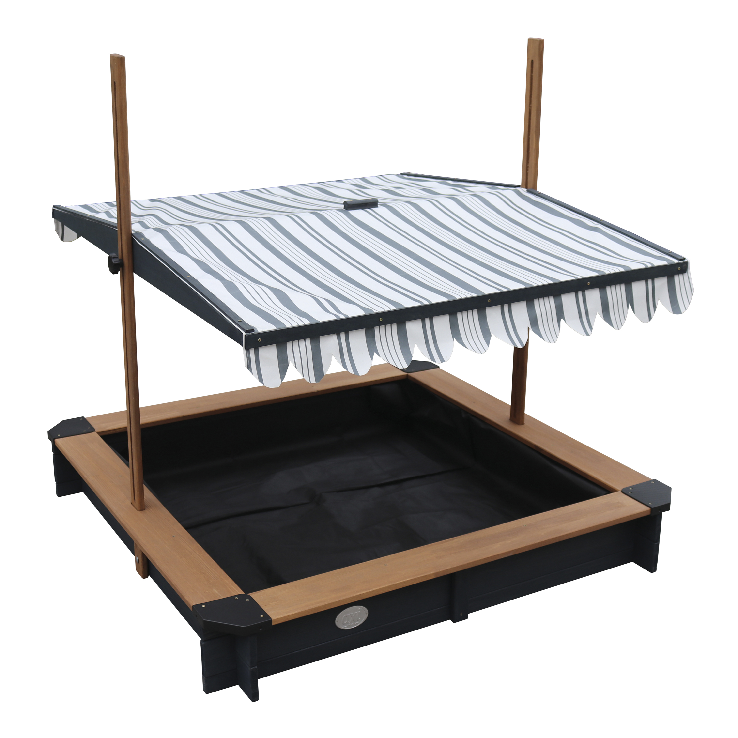 AXI Lily Sandbox with Canopy - 118 x 118 x 118 cm - Anthracite/Brown
