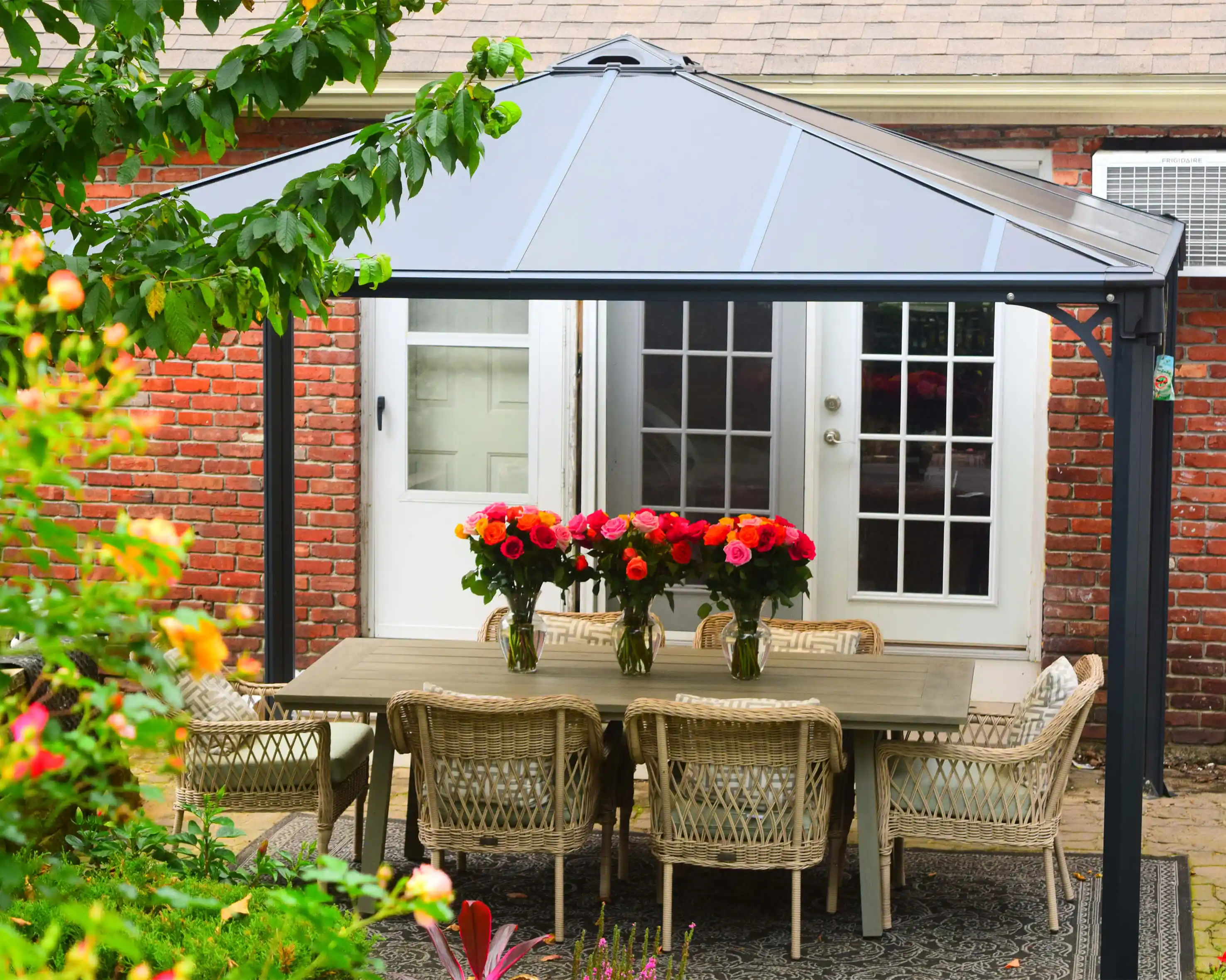 Canopia Palermo 360X360 cm tuinpaviljoen Donkergrijs Brons-7290103123604 Canopia Palermo 360X360 cm tuinpaviljoen Donkergrijs Brons