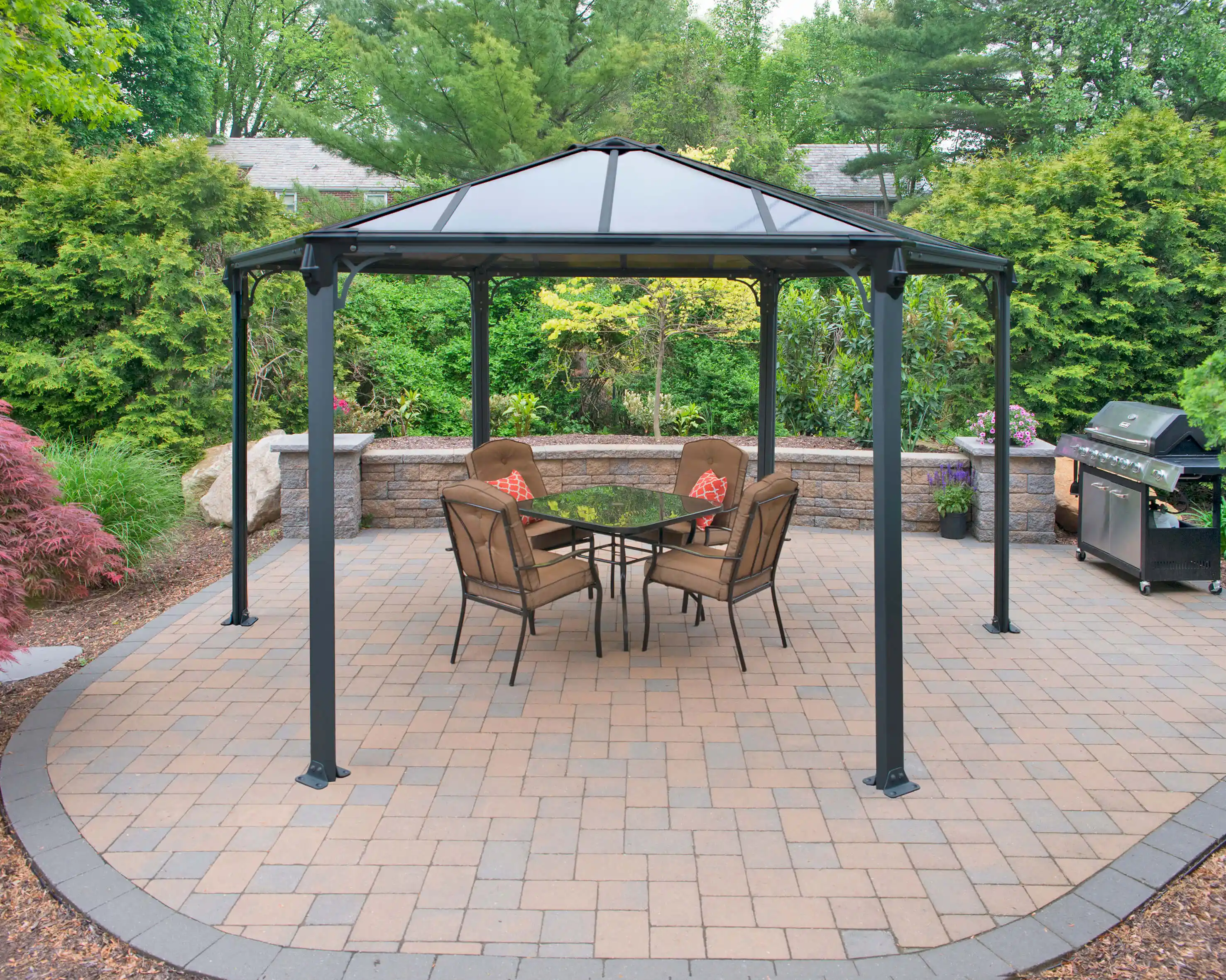 Canopia Monaco 390X450X290 cm Tuinpaviljoen Donkergrijs Brons-7290108130232 Canopia Monaco 390X450X290 cm Tuinpaviljoen Donkergrijs Brons