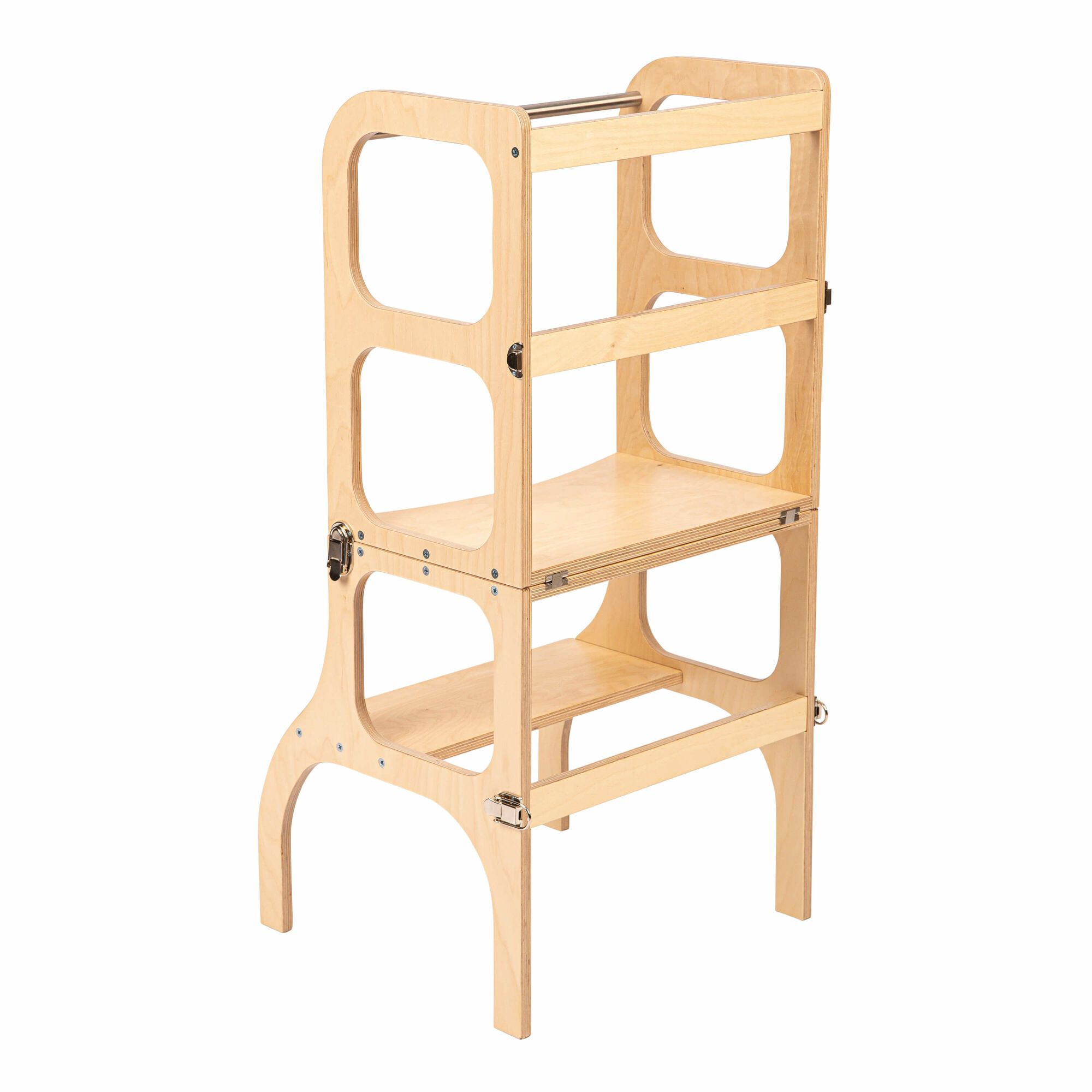 Ette Tete Step'n'Sit Tour Montessori pliable Bois Naturel