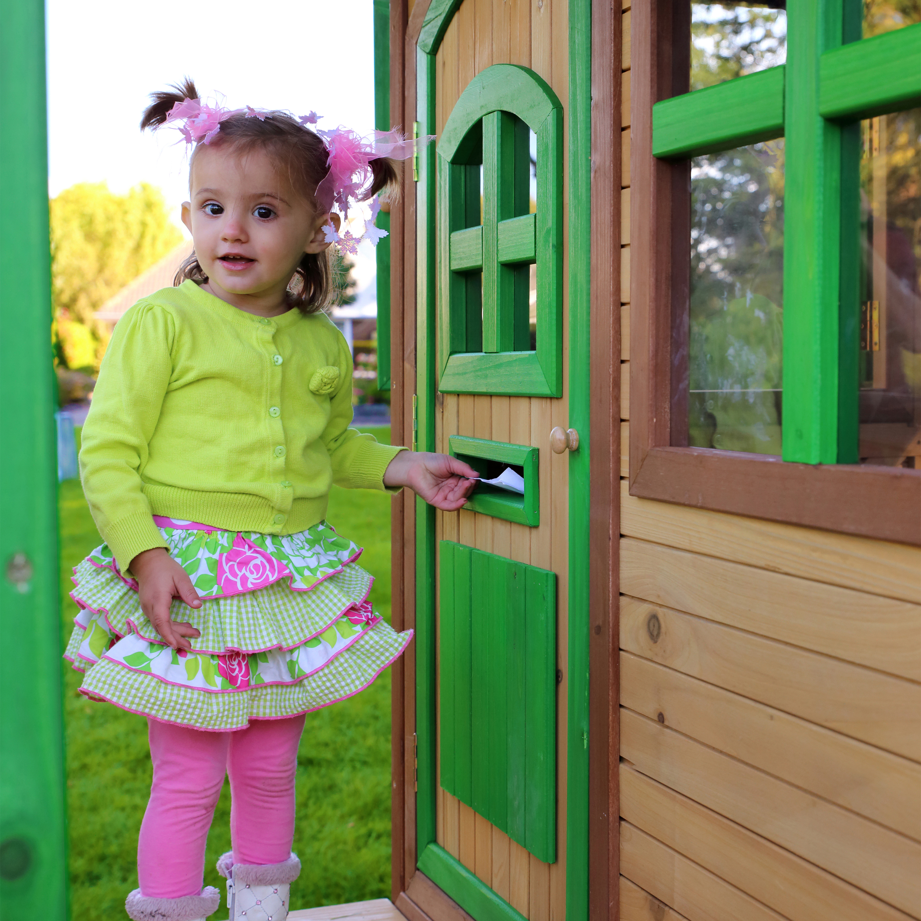 AXI Tom Playhouse Brown/Green - White Slide