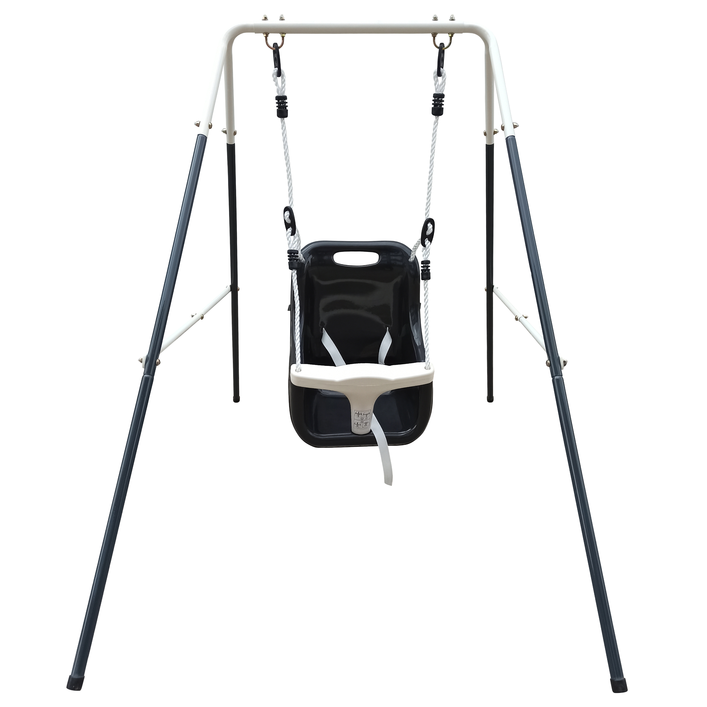 AXI Metal Baby Swing with Seat - Anthracite/Cream