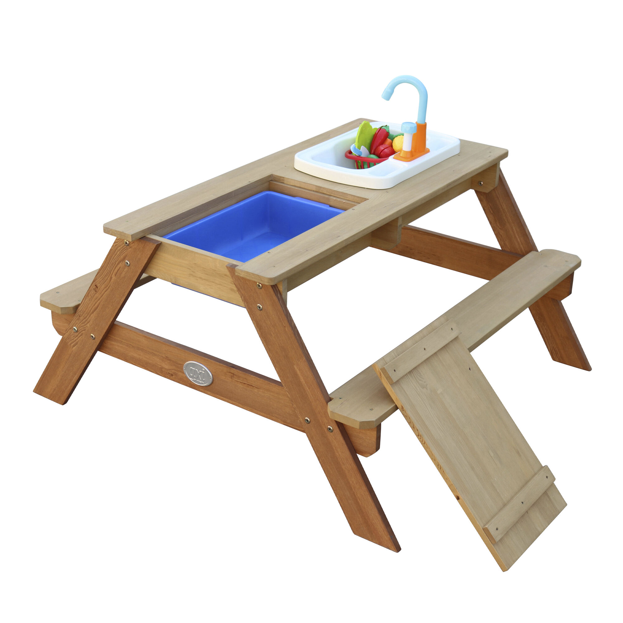 AXI Emily Zand & Water Picknicktafel met Speelkeuken wastafel Bruin