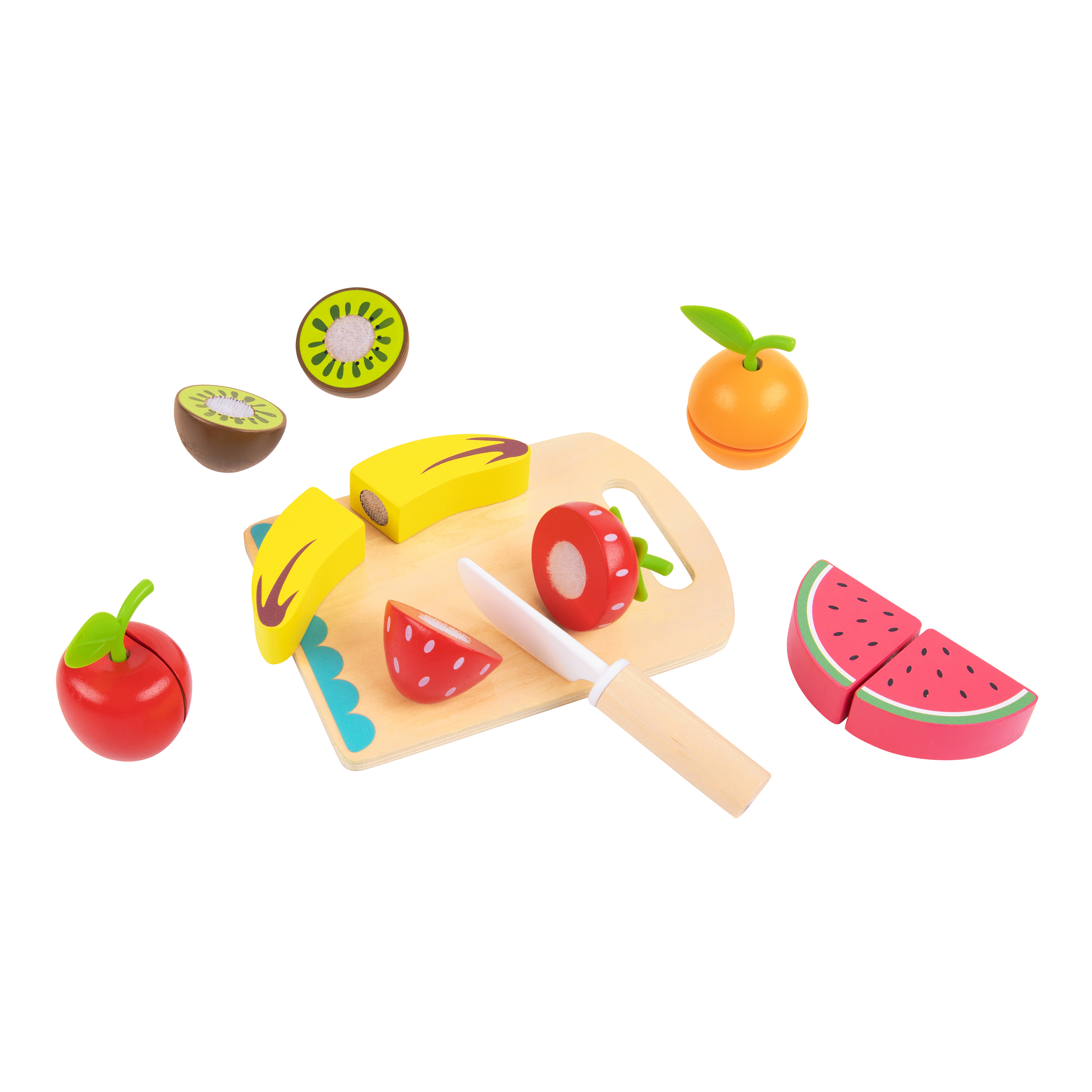 Tooky Toy Jouet Fruits à découper en bois