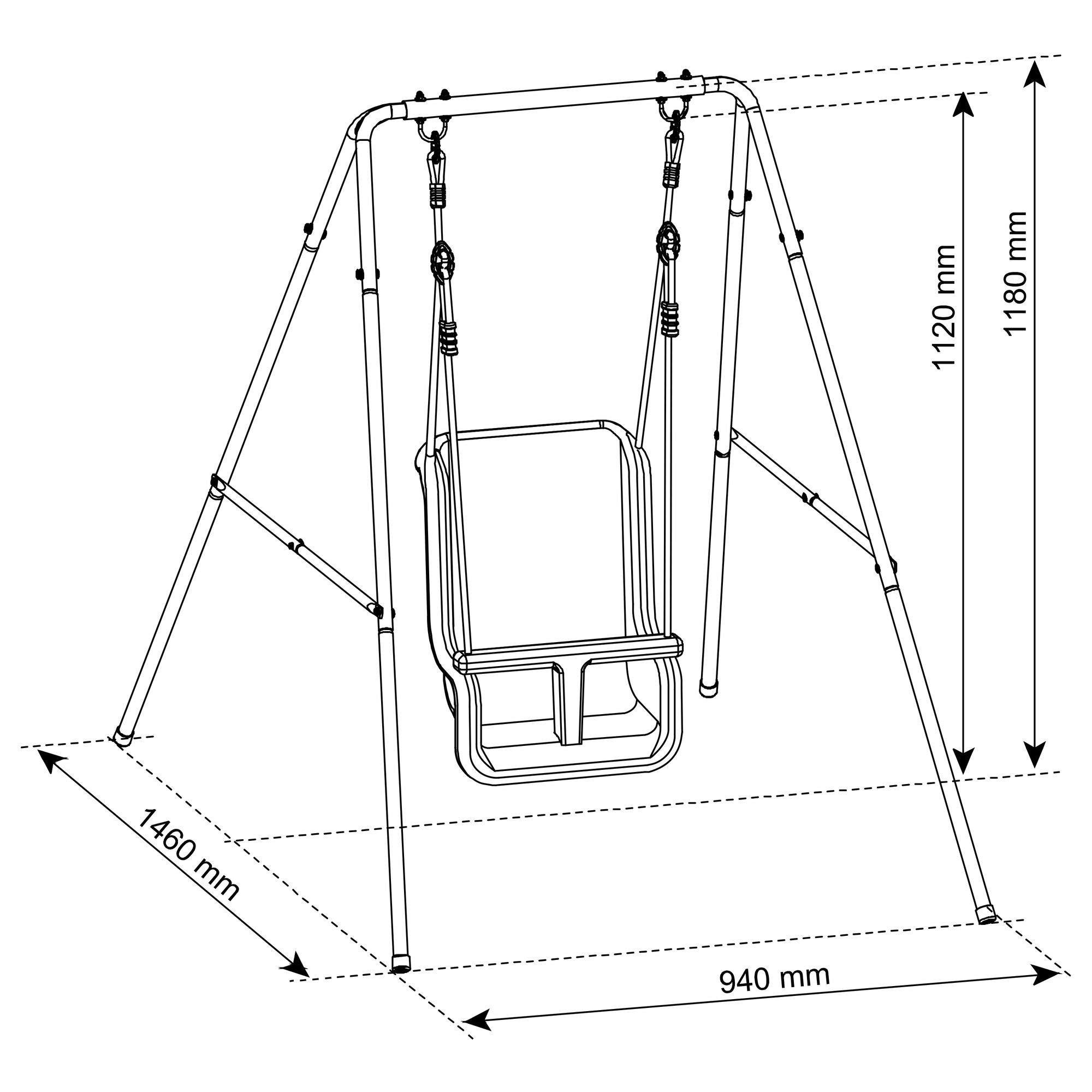 AXI Siège de balançoire pour bébé - Anthracite/Crème