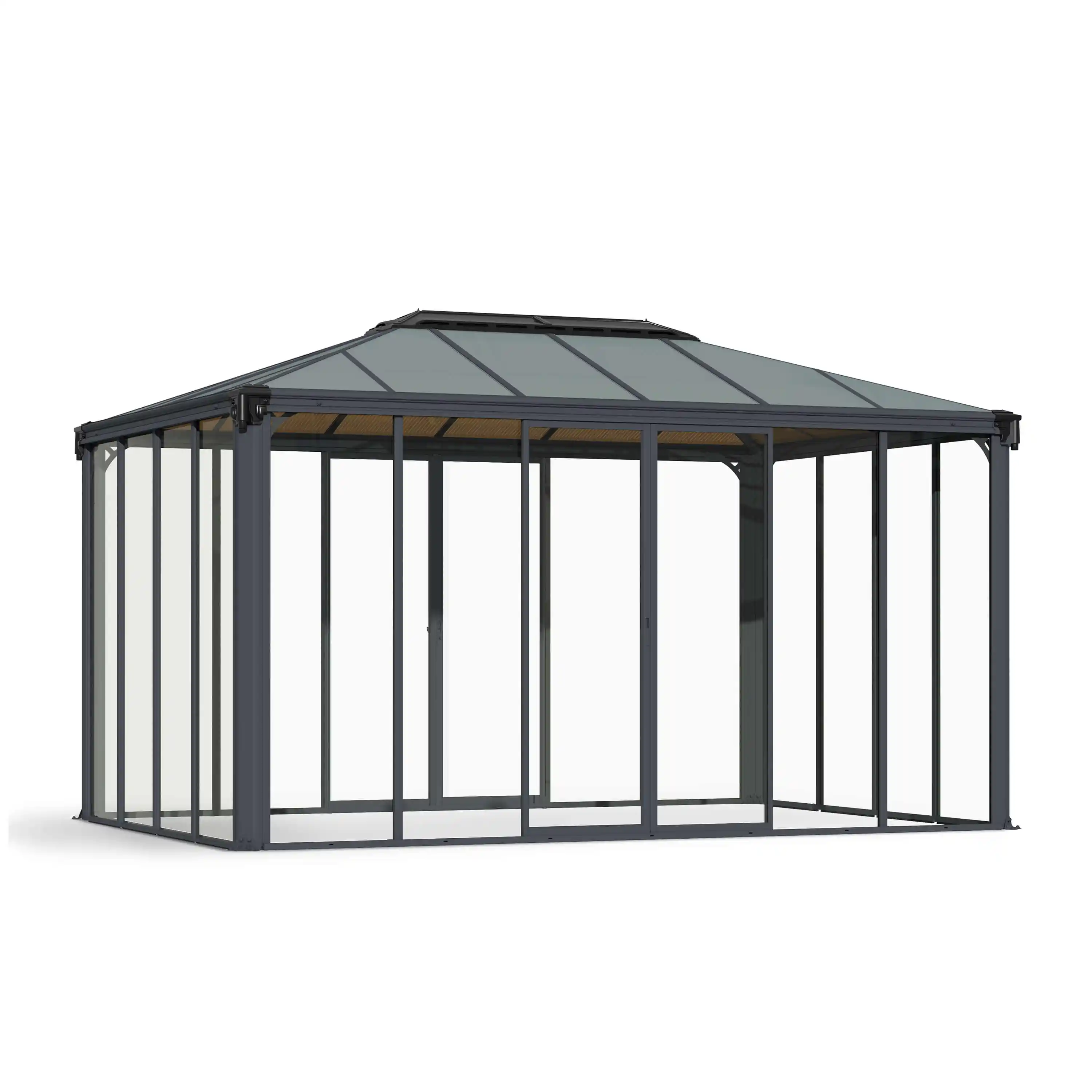 Canopia Ledro 430X296 cm Gesloten tuinpaviljoen Donkergrijs Brons-7290108139648 Canopia Ledro 430X296 cm Gesloten tuinpaviljoen Donkergrijs Brons