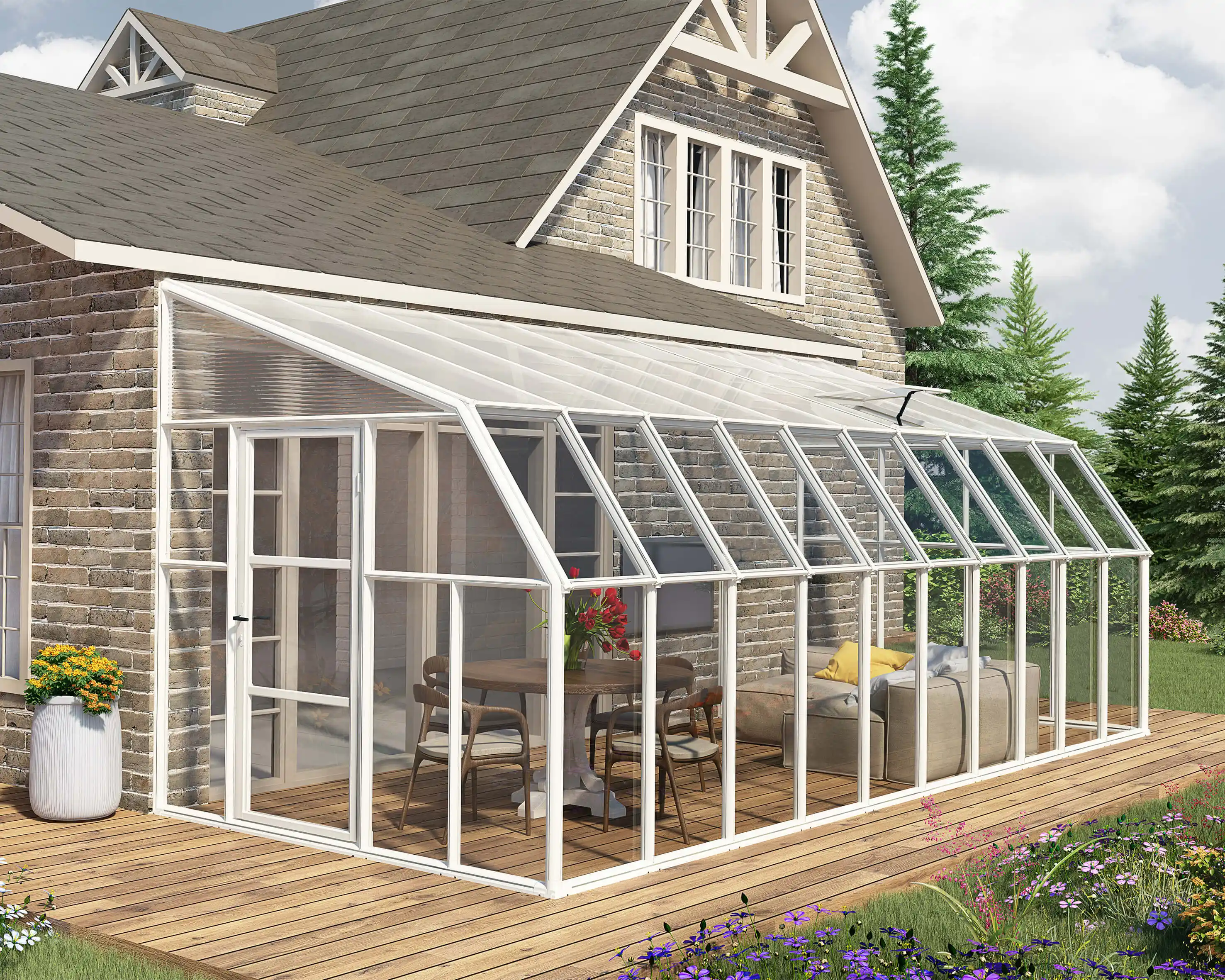 Canopia Sun Room 632X257 cm veranda en Solarium Wit Helder