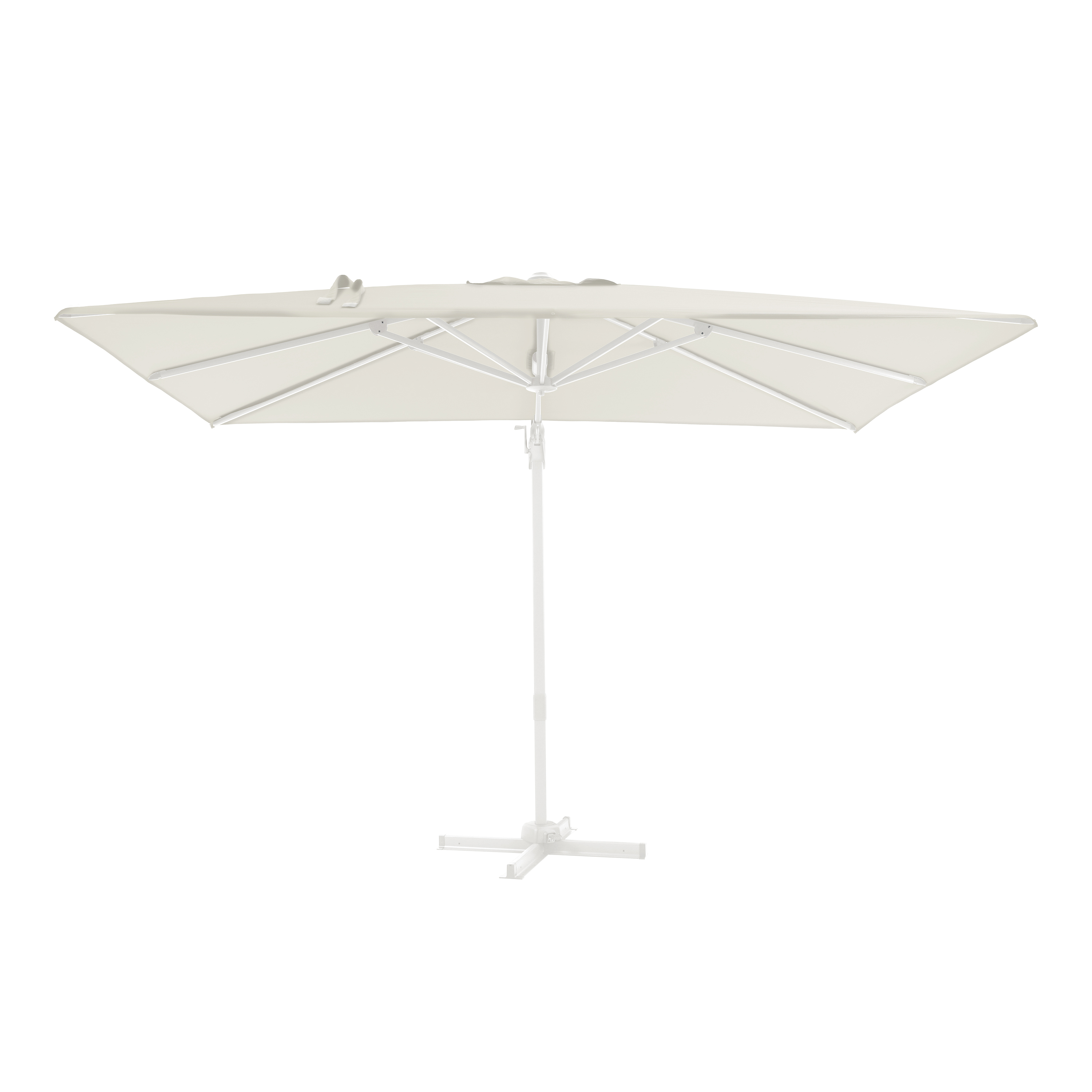 AXI Milad Premium Parasol déporté 200x300cm Blanc/Beige