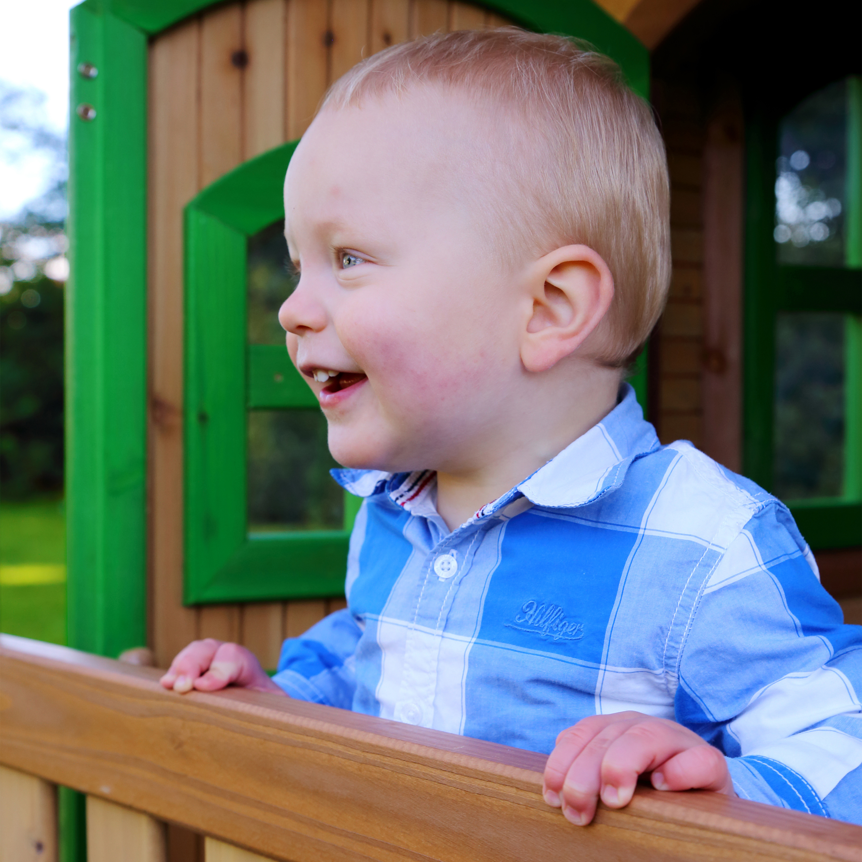 AXI Tom Playhouse Brown/Green - White Slide