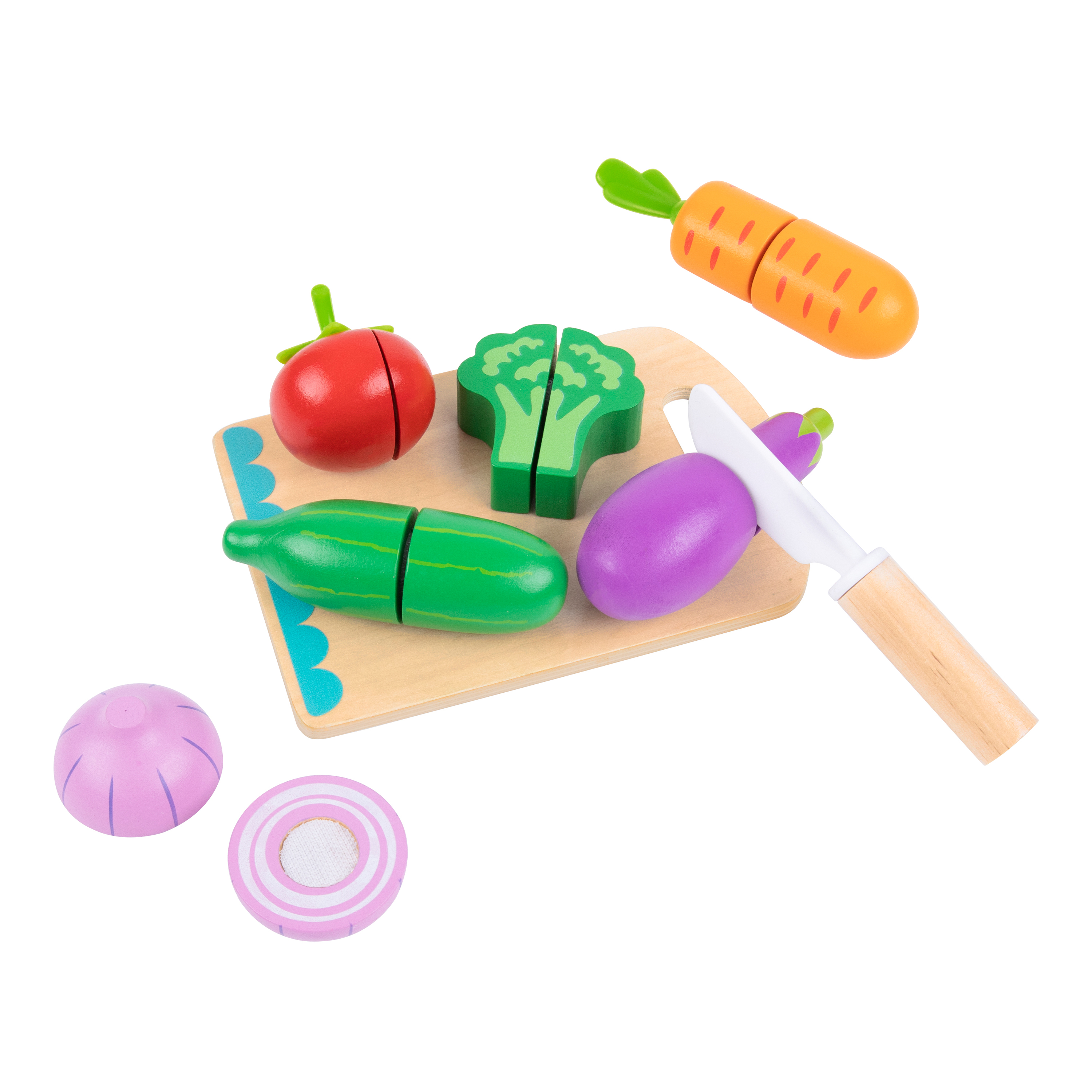 Tooky Toy Jouet Légumes à découper en bois