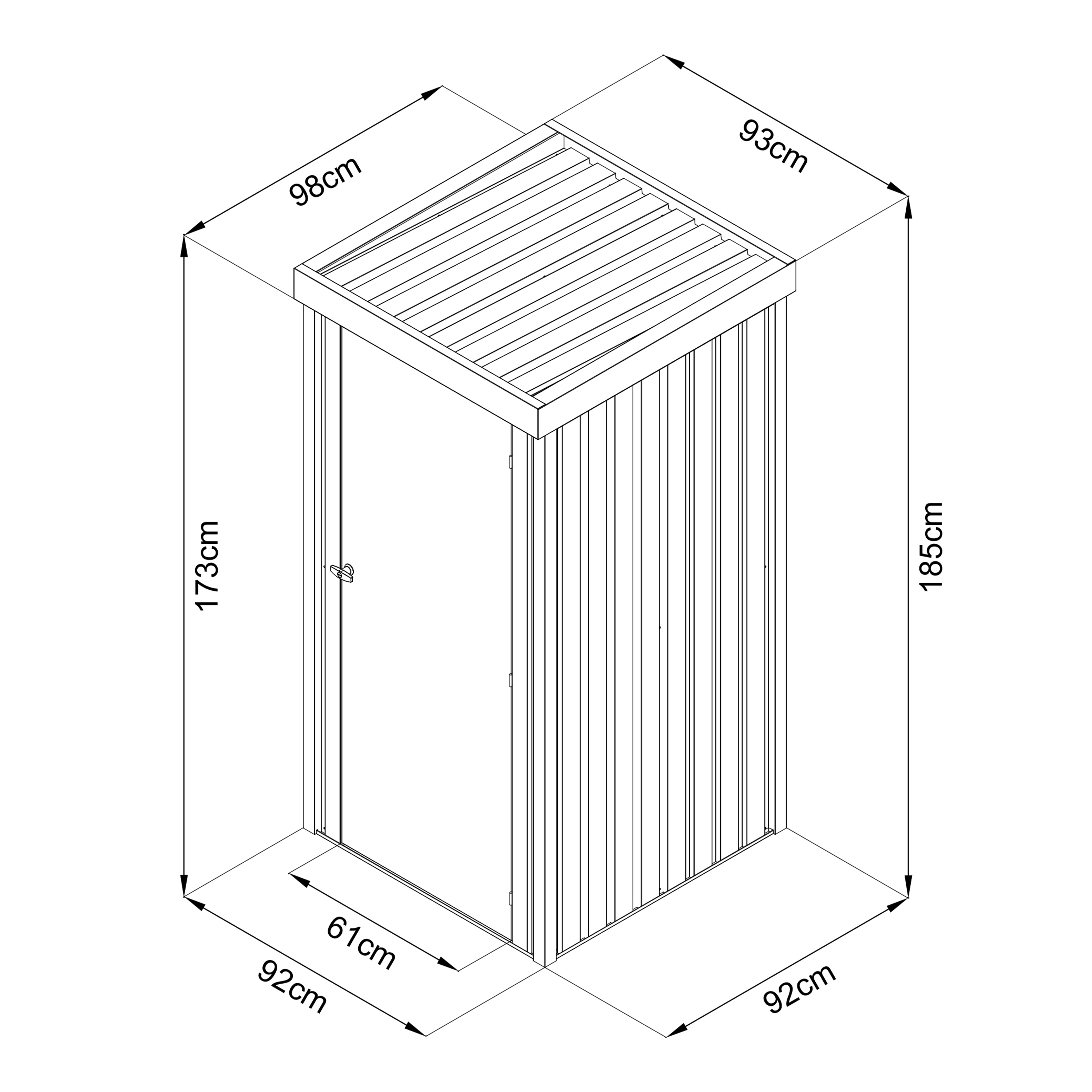 AXI Hector Premium Armoire de jardin en métal 1300L Anthracite 