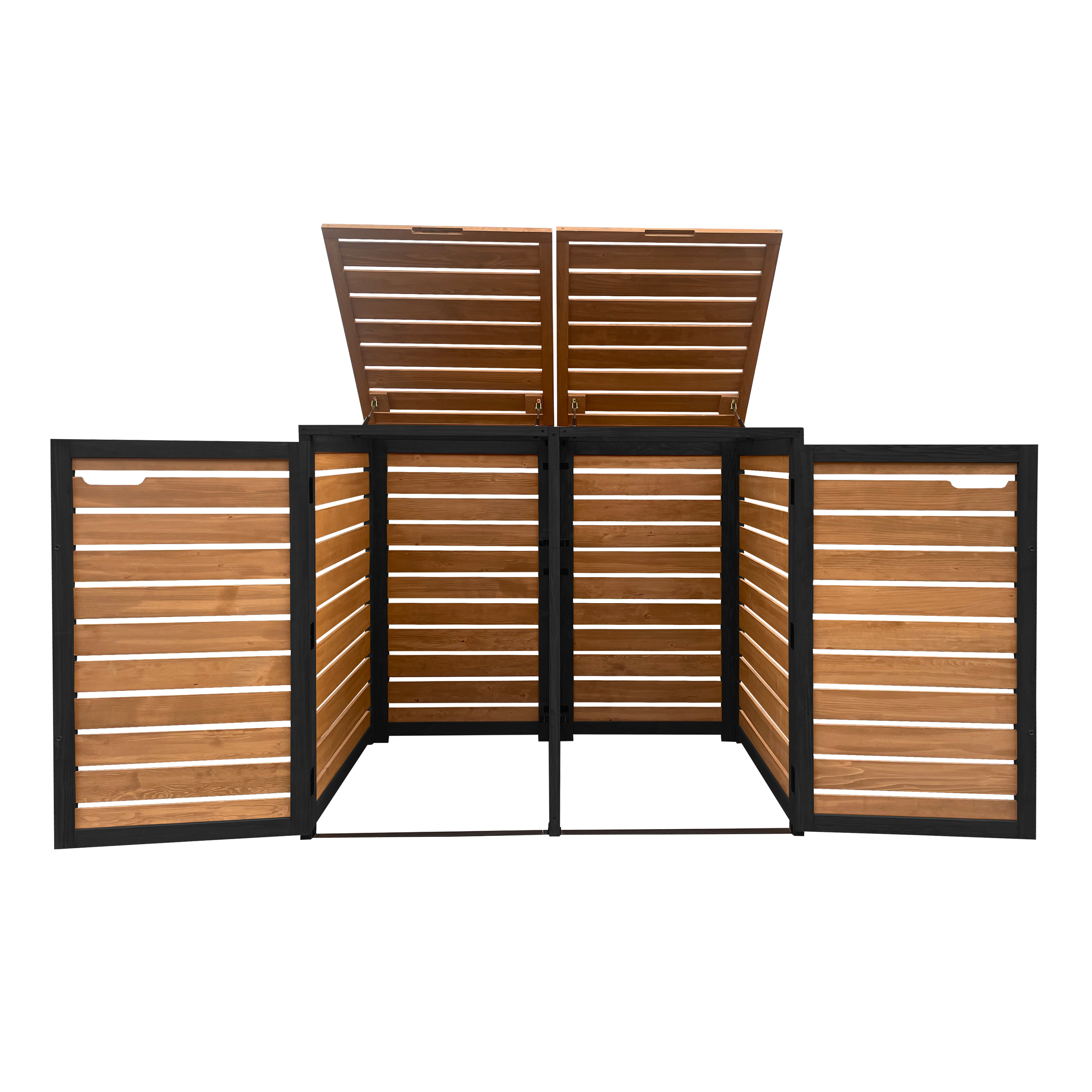 AXI Lex Wooden Bin Storage Brown/Black - 2 bins