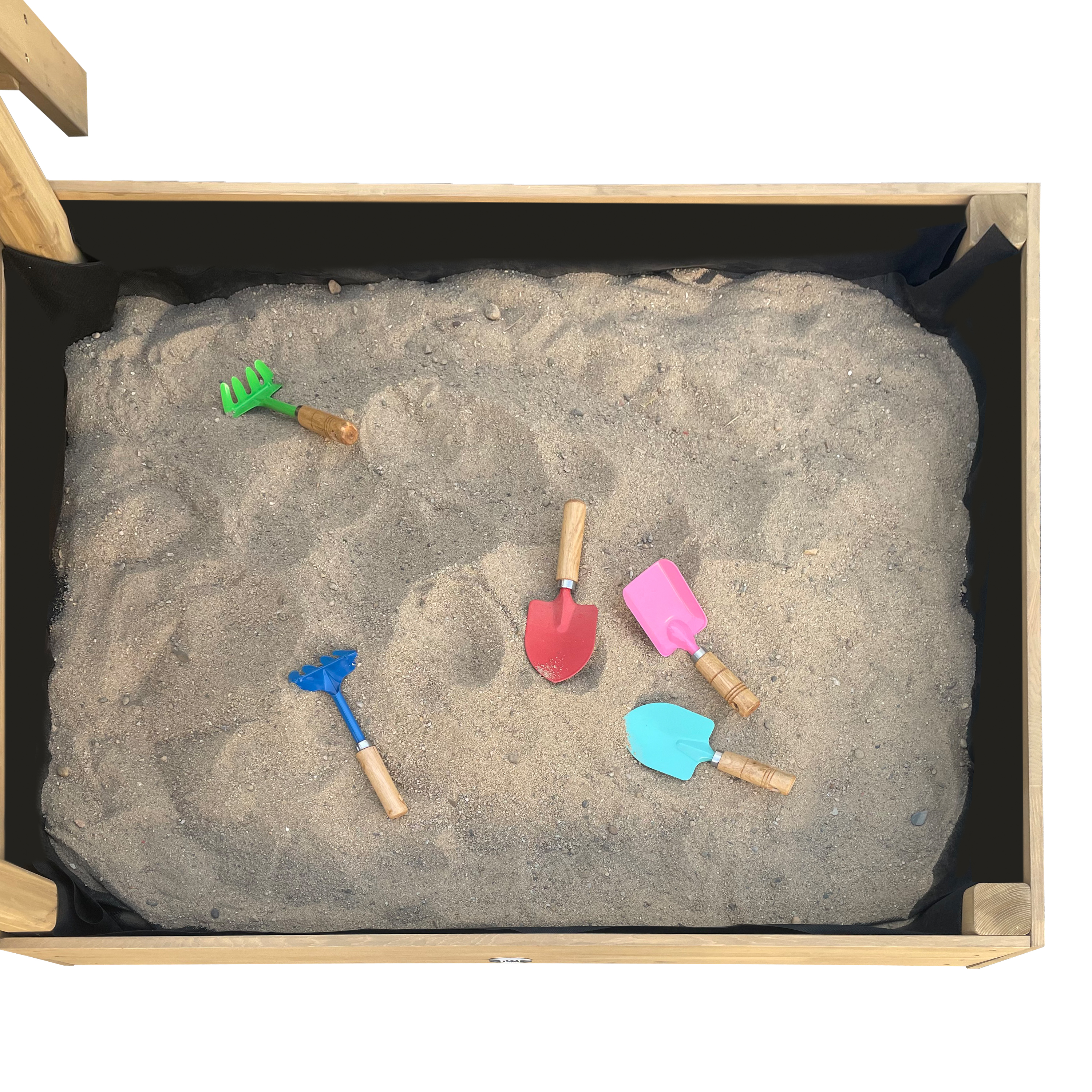 AXI Leah Mini Wooden Playtower with Sandbox. Picnic Table & Chalkboard – Purple Slide