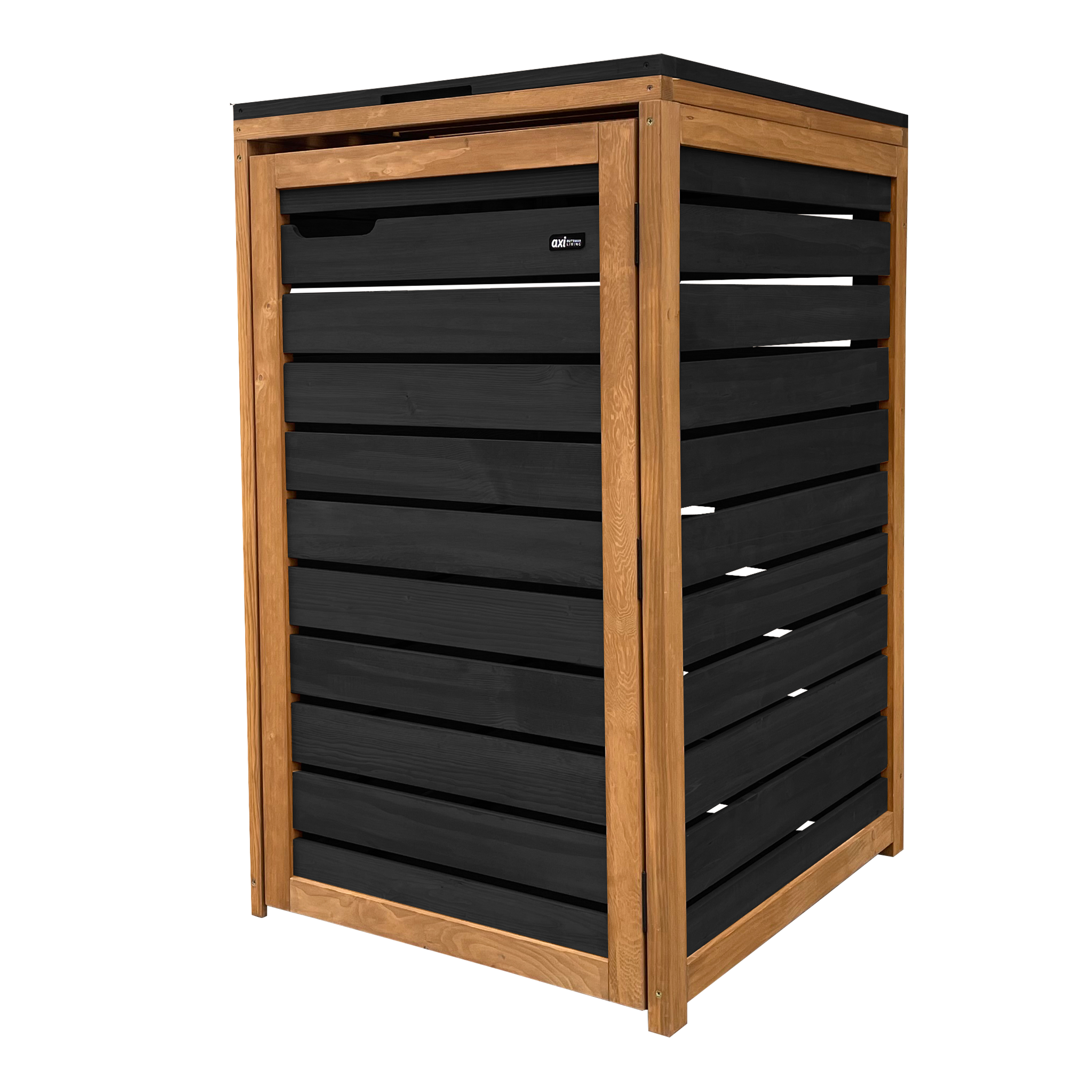 AXI Lex Wooden Bin Storage Black/Brown - 1 bin