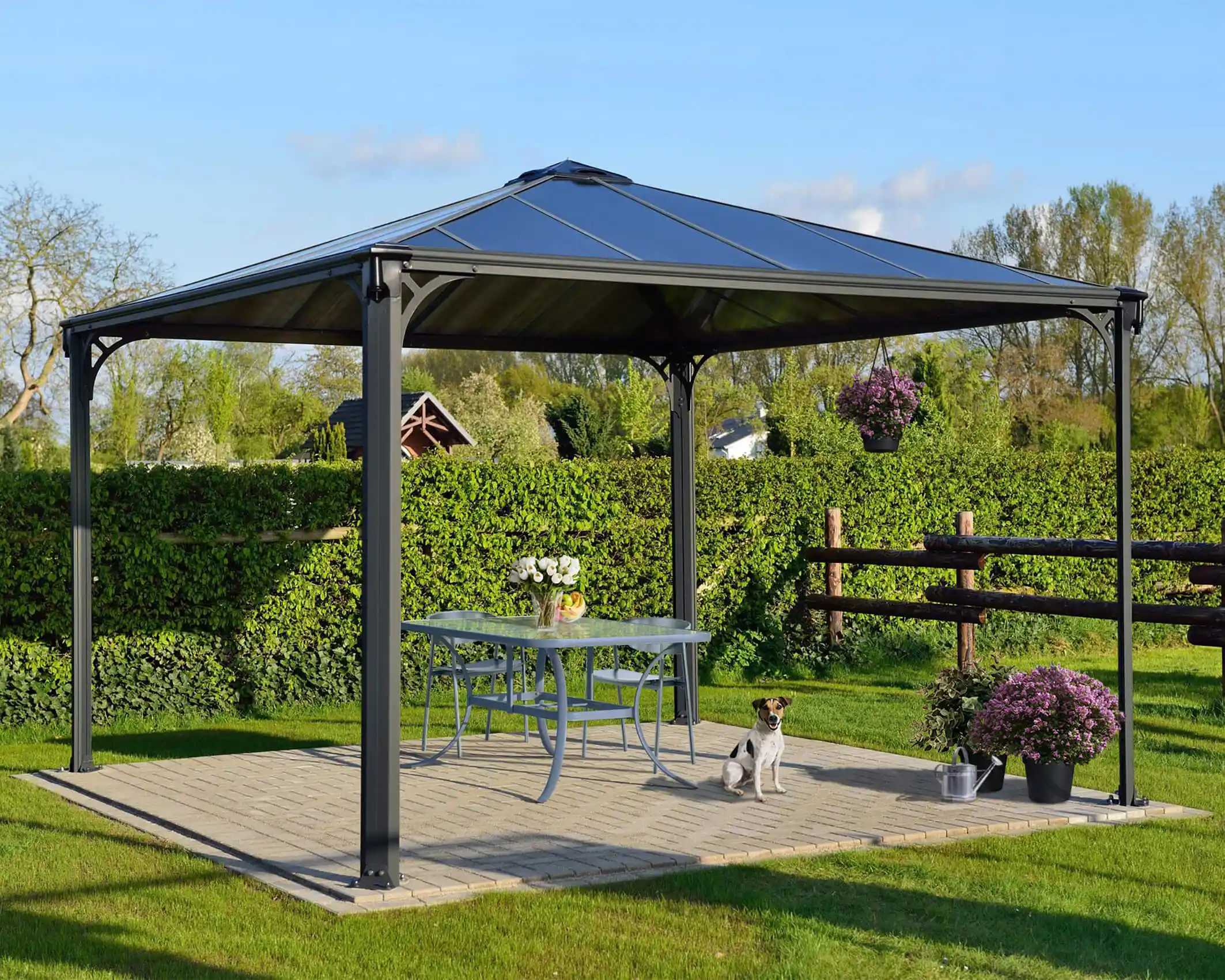 Canopia Palermo 360X360 cm tuinpaviljoen Donkergrijs Brons-7290103123604 Canopia Palermo 360X360 cm tuinpaviljoen Donkergrijs Brons